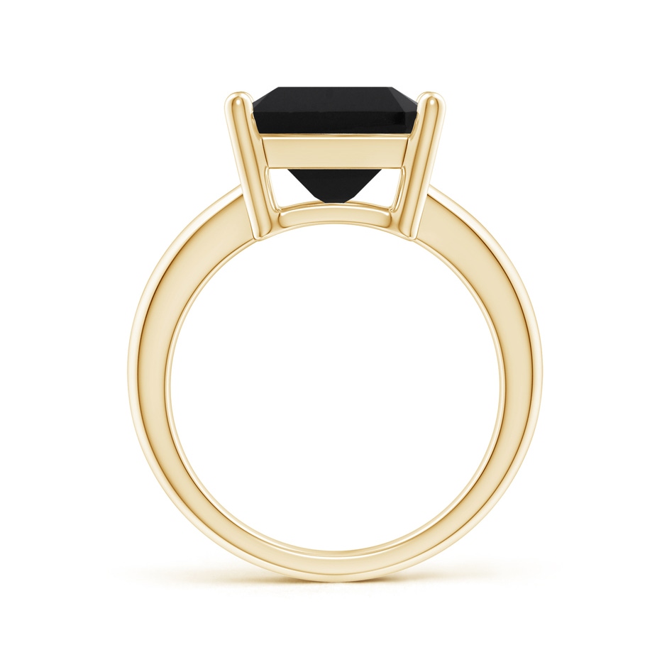 14x10mm AAA Prong-Set Rectangular Black Onyx Cocktail Ring in Yellow Gold side-1