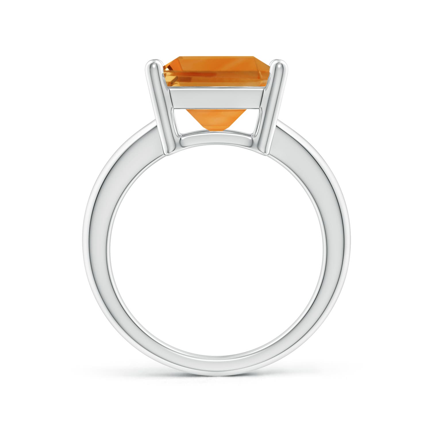 AA - Citrine / 5 CT / 14 KT White Gold