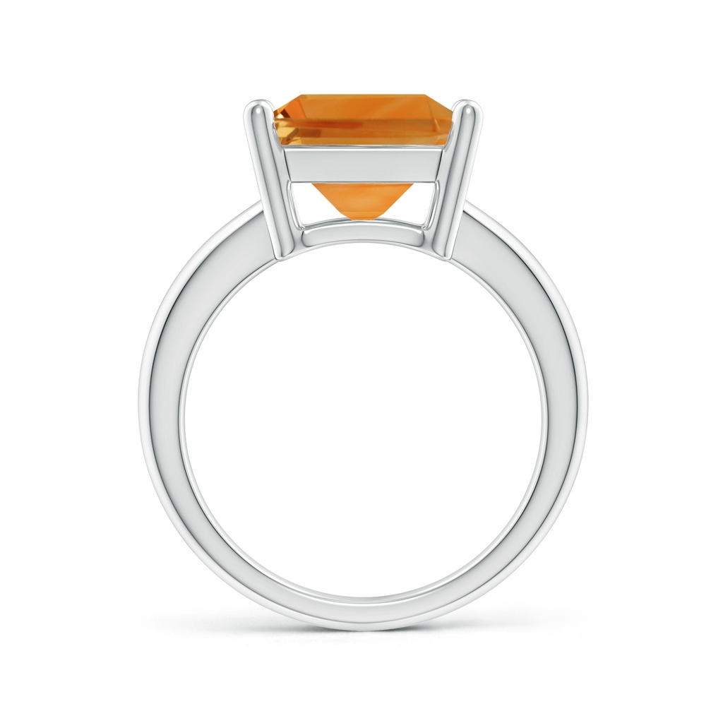 14x10mm AA Prong-Set Rectangular Citrine Cocktail Ring in White Gold Product Image
