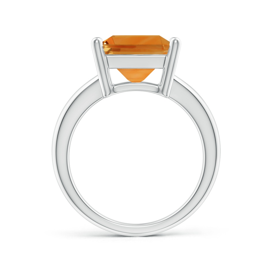 14x10mm AA Prong-Set Rectangular Citrine Cocktail Ring in White Gold product image