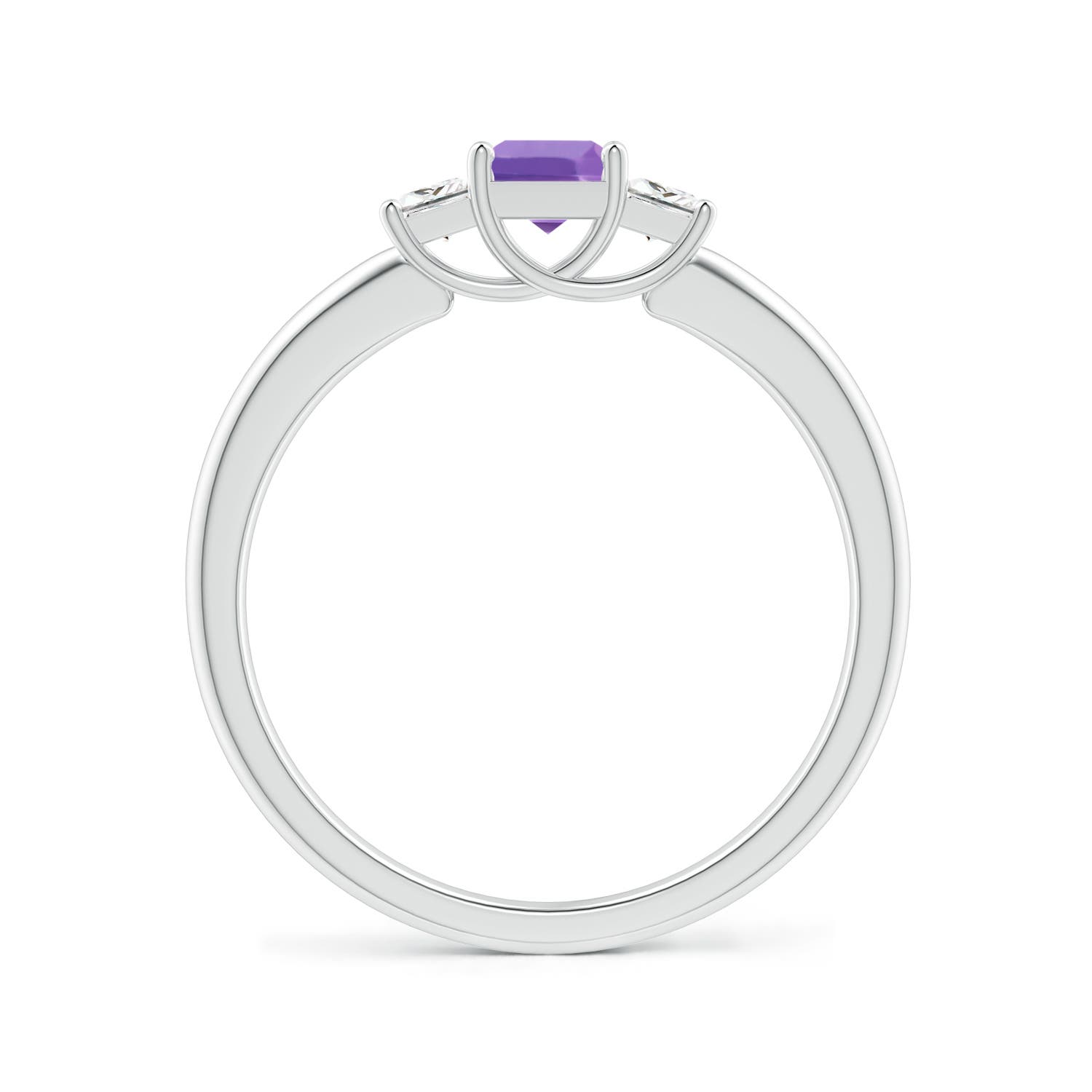 A - Amethyst / 0.53 CT / 14 KT White Gold