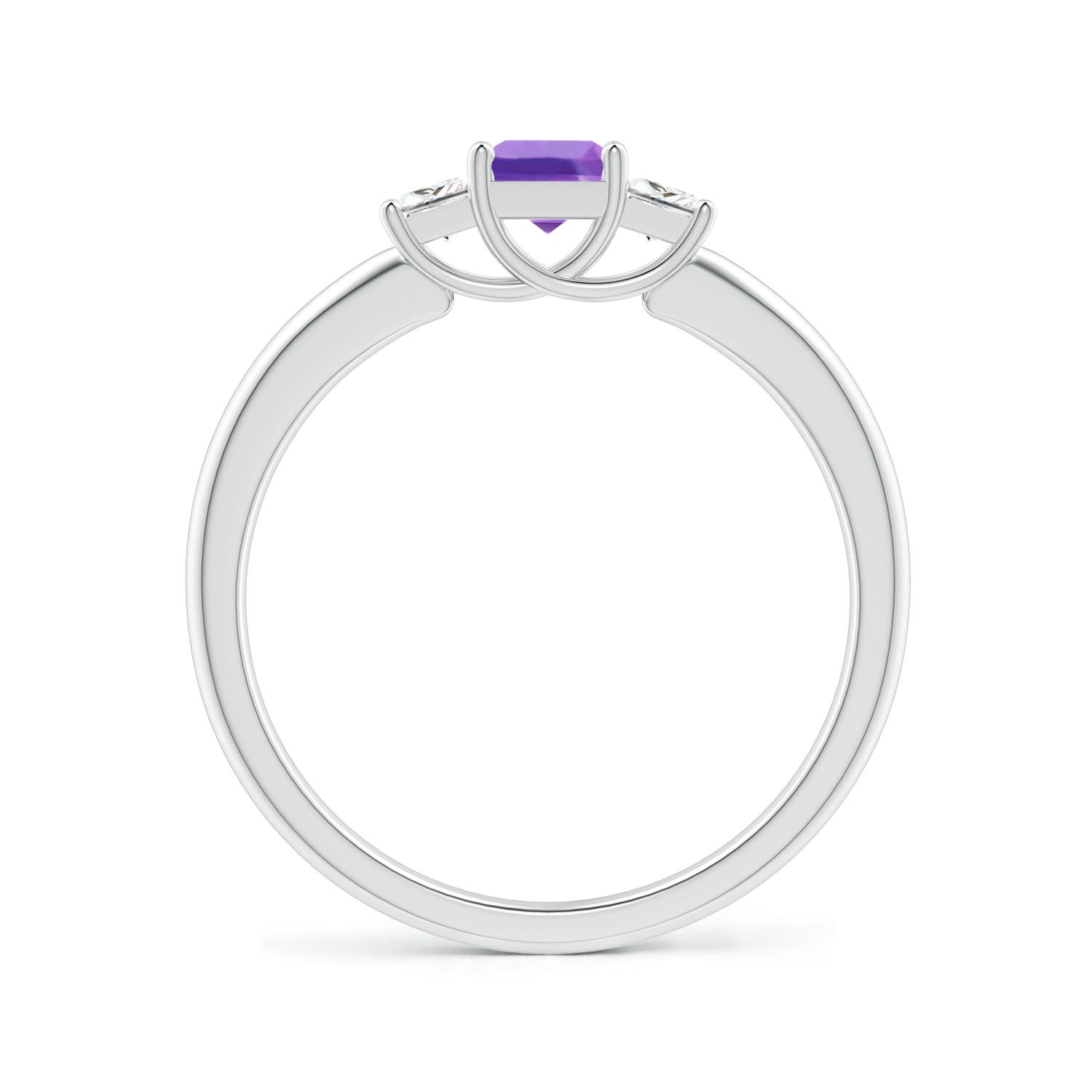 AA - Amethyst / 0.53 CT / 14 KT White Gold