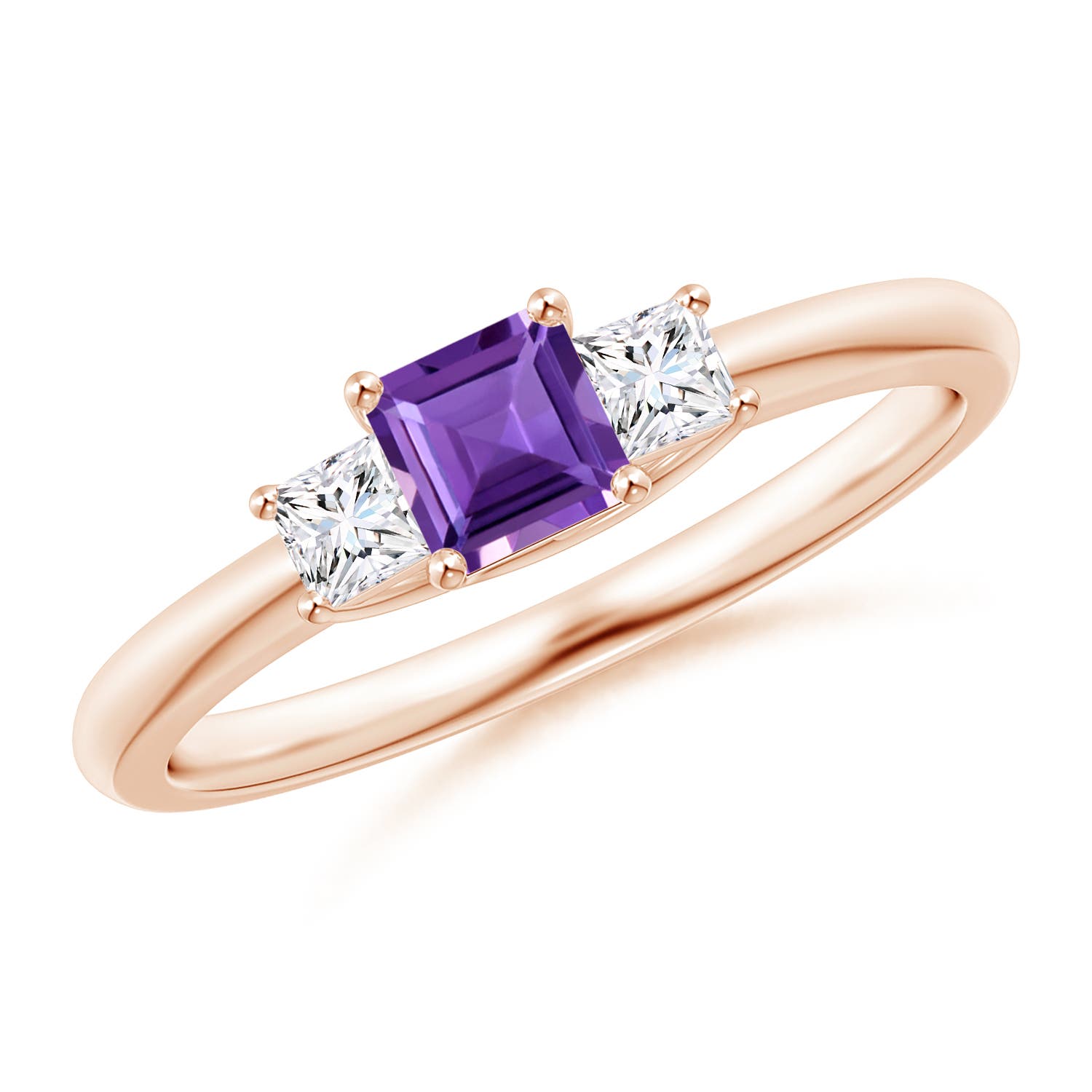 AAA - Amethyst / 0.53 CT / 14 KT Rose Gold