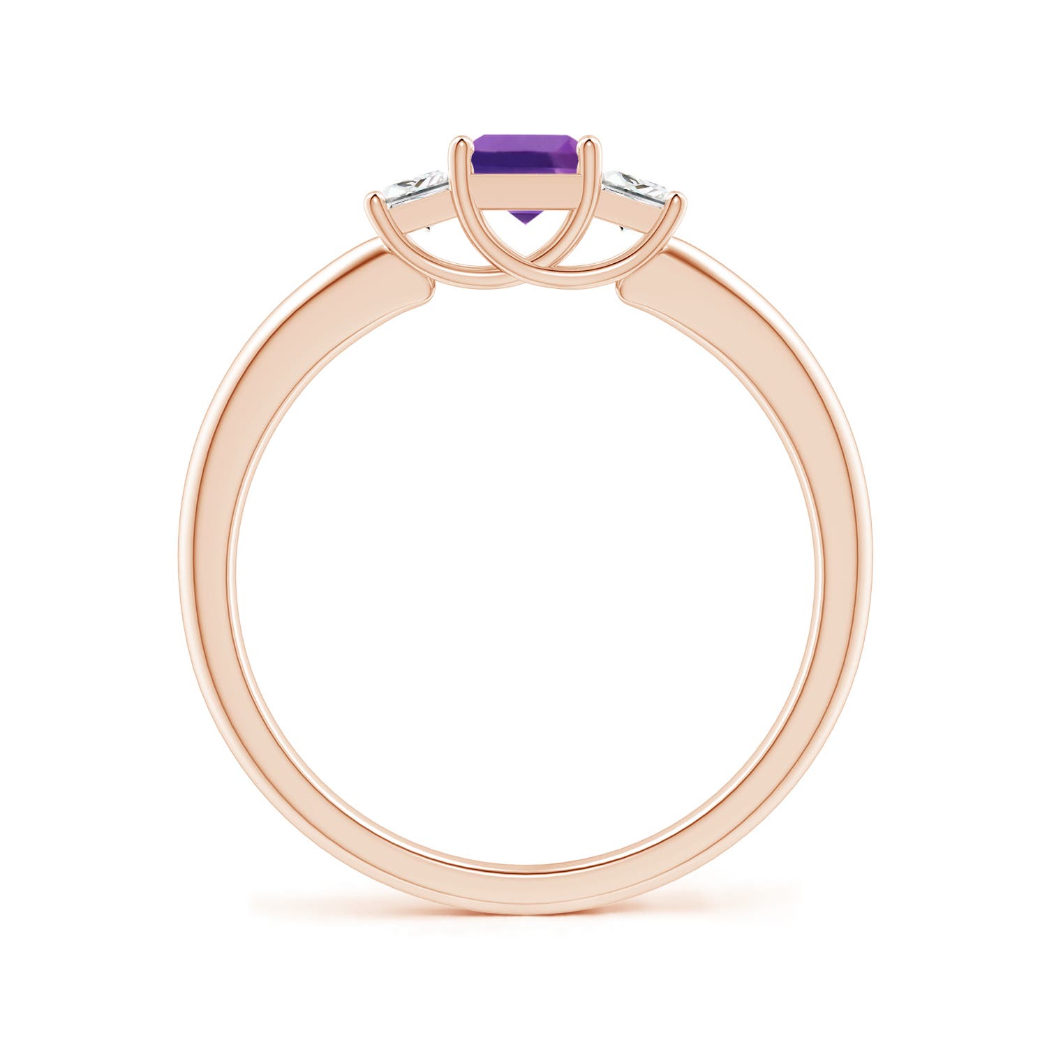 AAAA - Amethyst / 0.53 CT / 14 KT Rose Gold