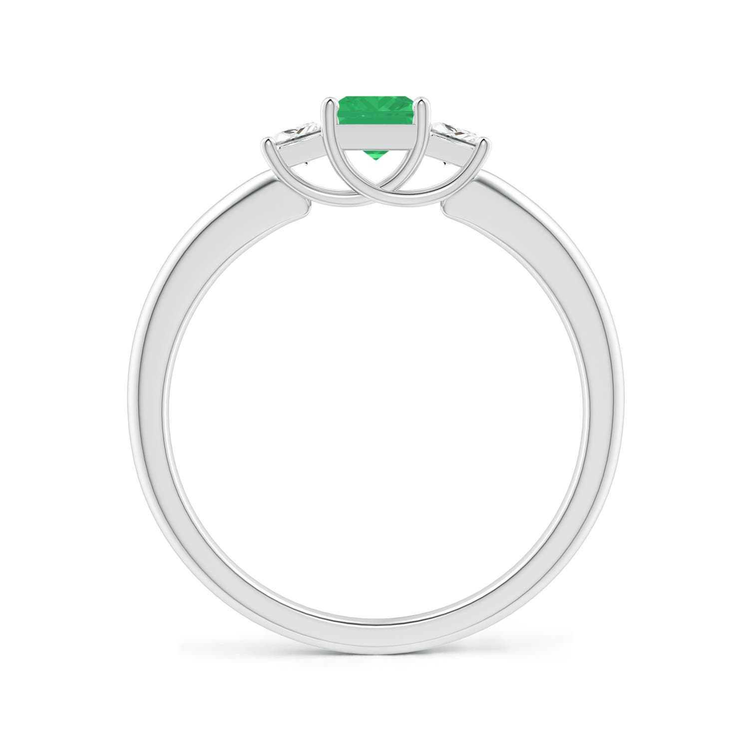 A - Emerald / 0.5 CT / 14 KT White Gold