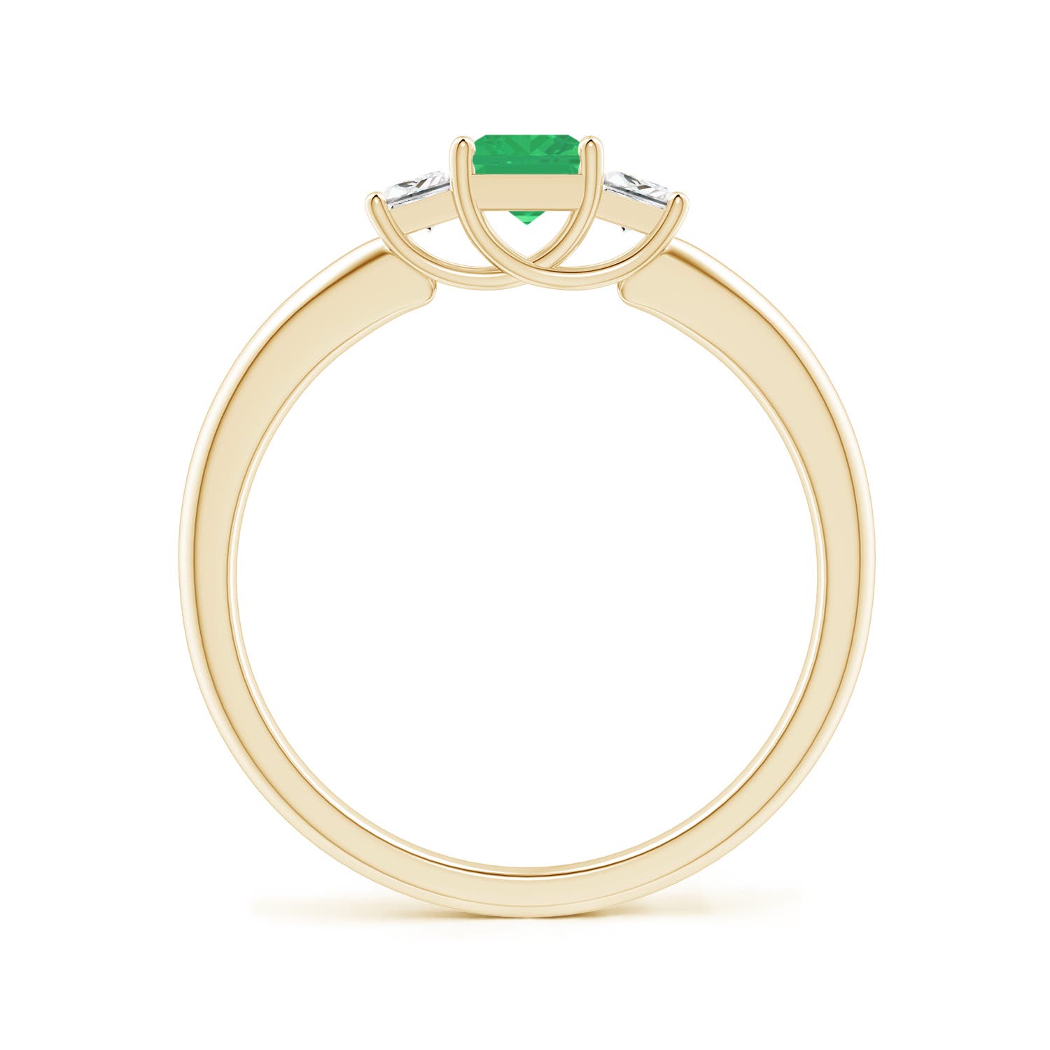 A - Emerald / 0.5 CT / 14 KT Yellow Gold