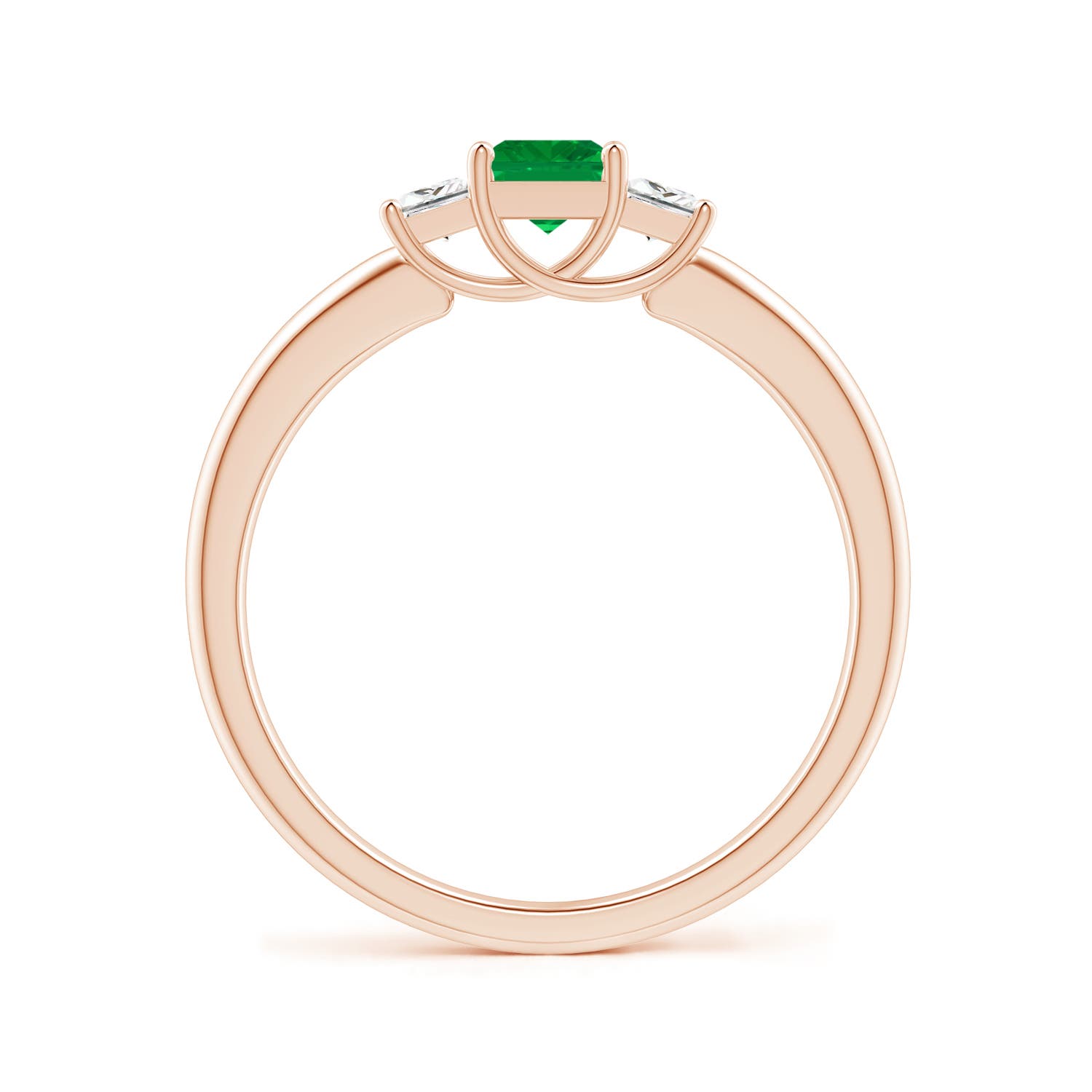 AA - Emerald / 0.5 CT / 14 KT Rose Gold