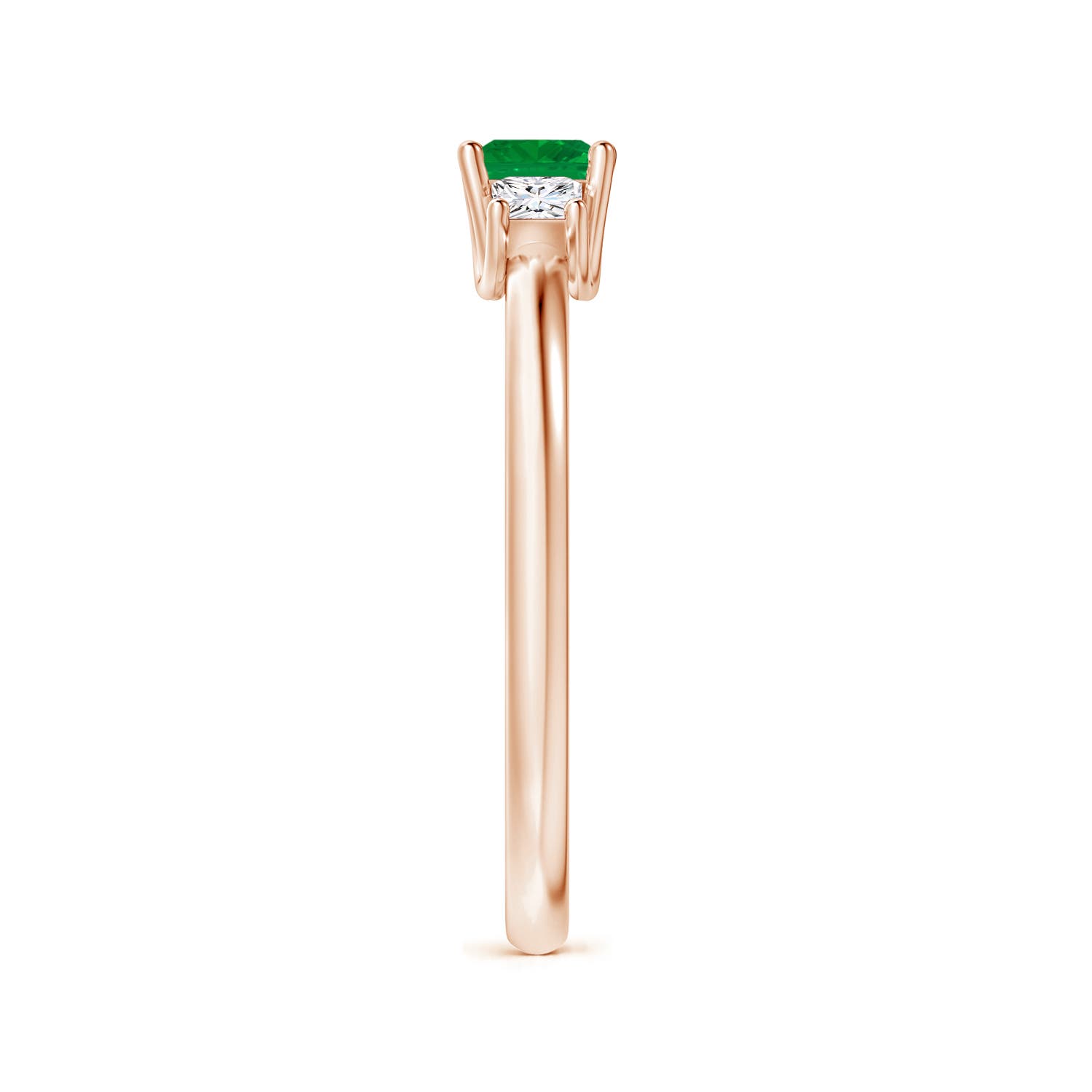 AA - Emerald / 0.5 CT / 14 KT Rose Gold