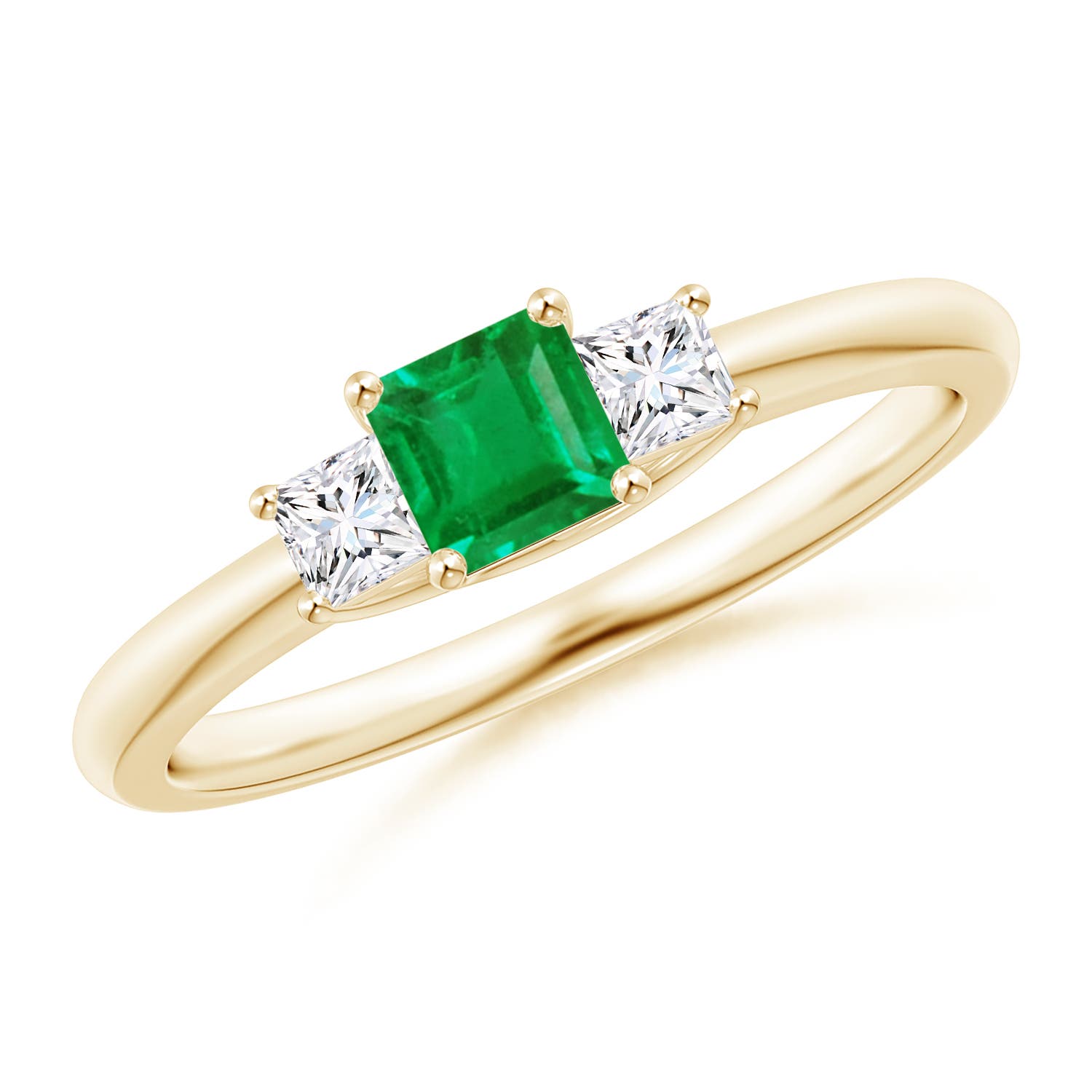 AA - Emerald / 0.5 CT / 14 KT Yellow Gold