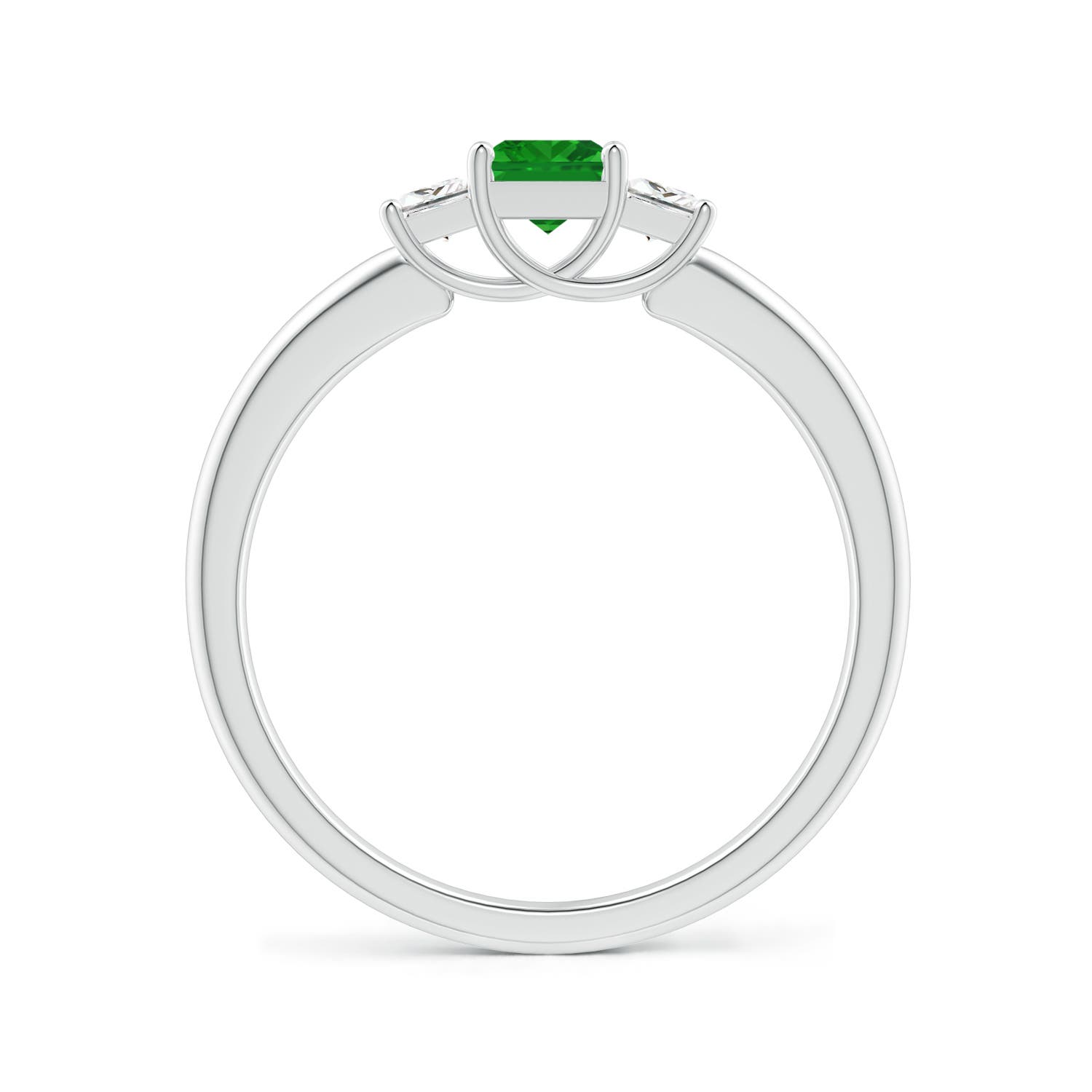 AAA - Emerald / 0.5 CT / 14 KT White Gold