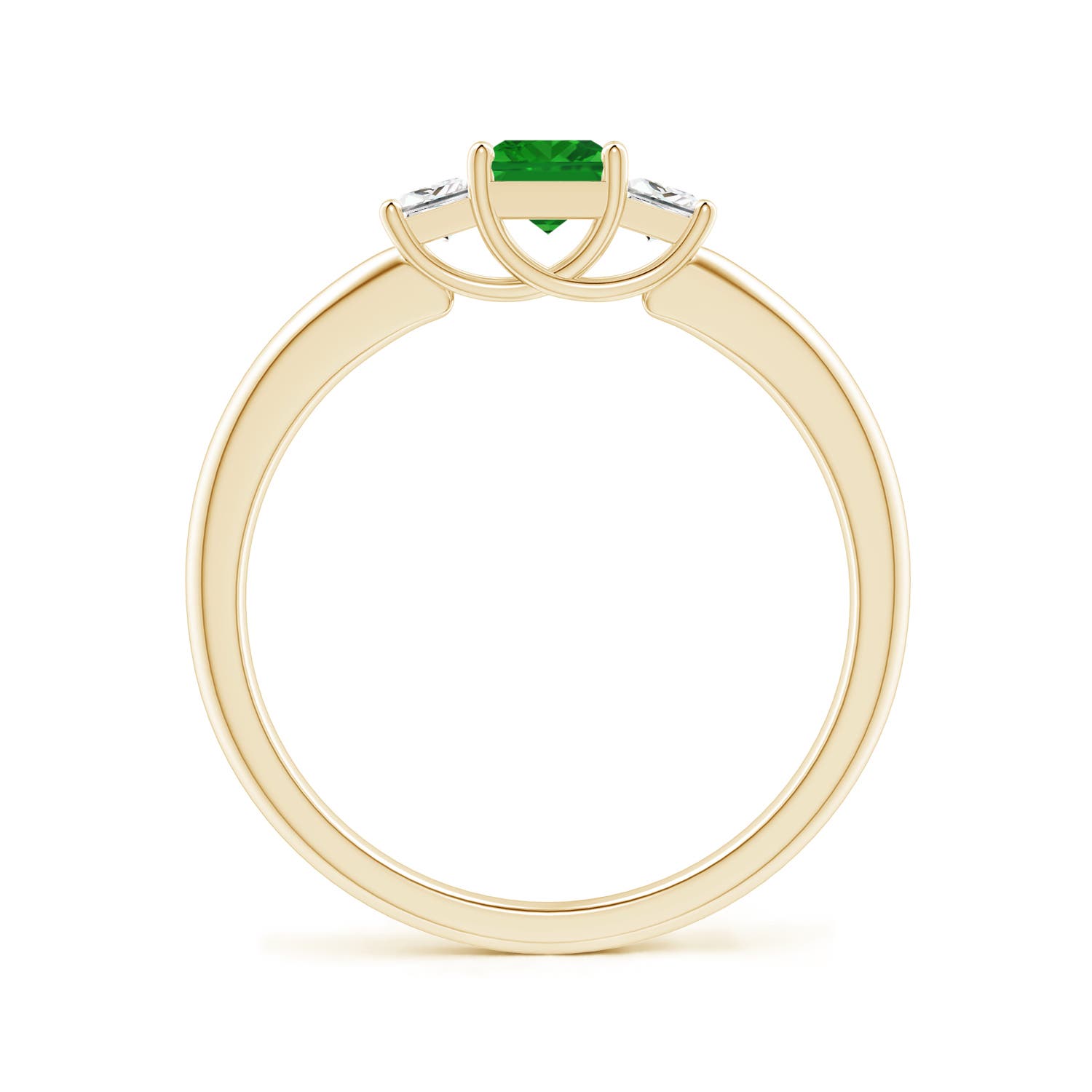 AAA - Emerald / 0.5 CT / 14 KT Yellow Gold