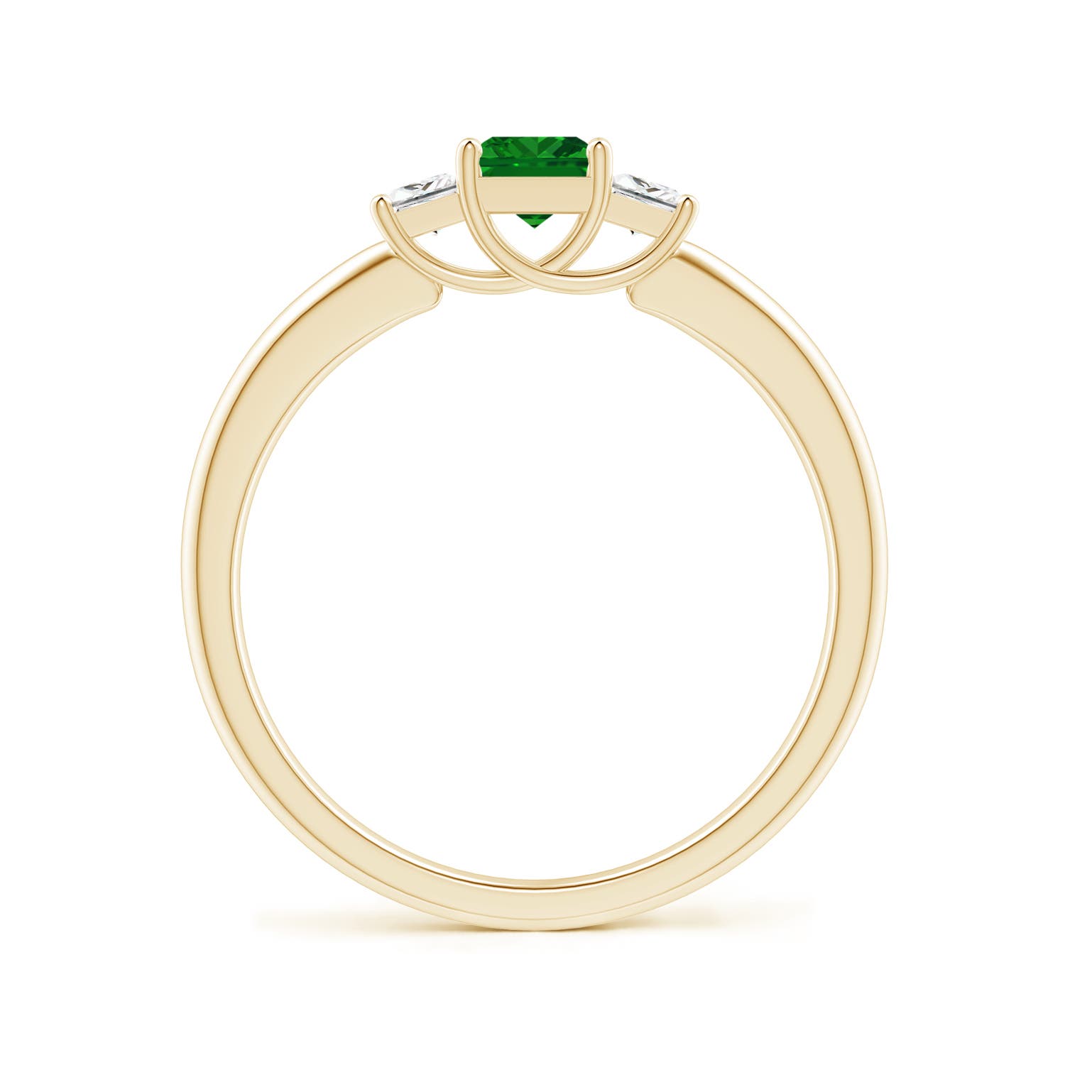 AAAA - Emerald / 0.5 CT / 14 KT Yellow Gold