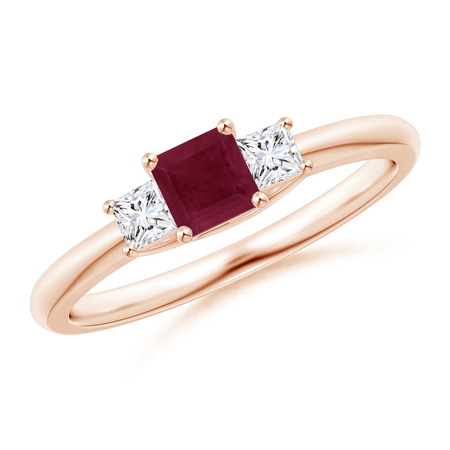 A - Ruby / 0.6 CT / 14 KT Rose Gold