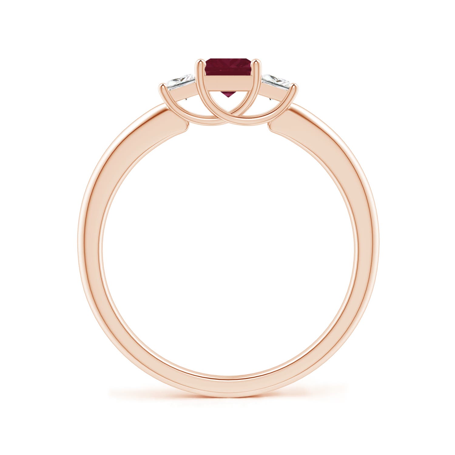 A - Ruby / 0.6 CT / 14 KT Rose Gold