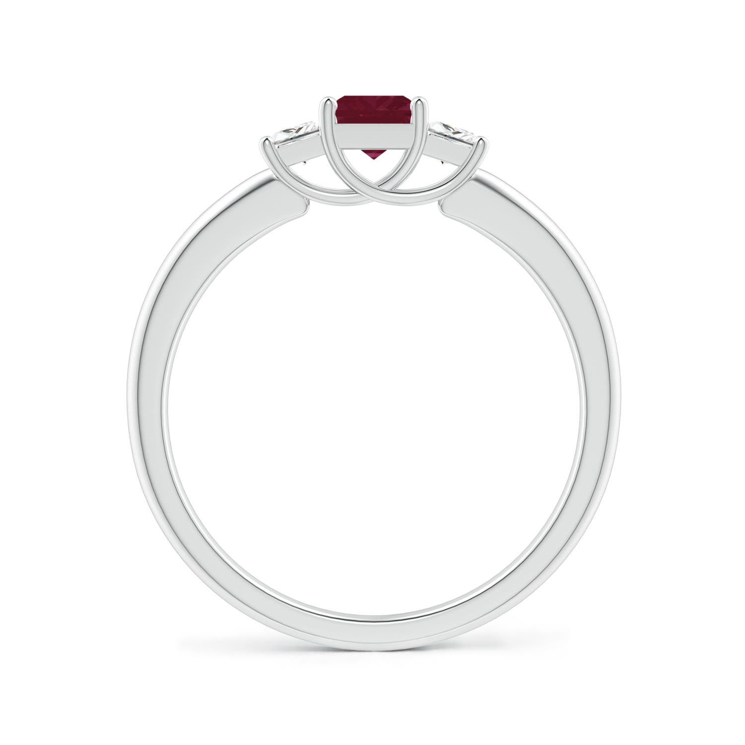 A - Ruby / 0.6 CT / 14 KT White Gold