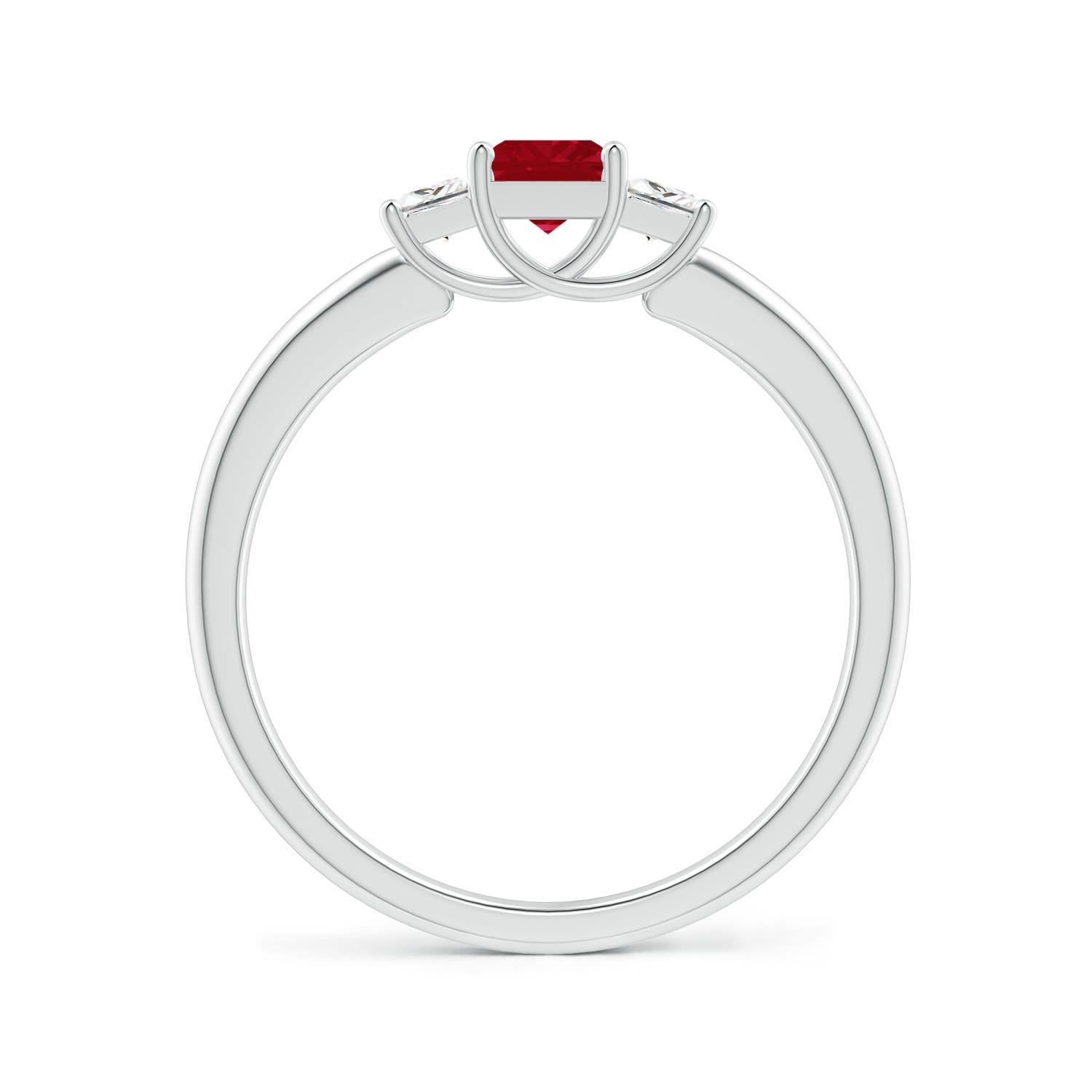 AA - Ruby / 0.6 CT / 14 KT White Gold