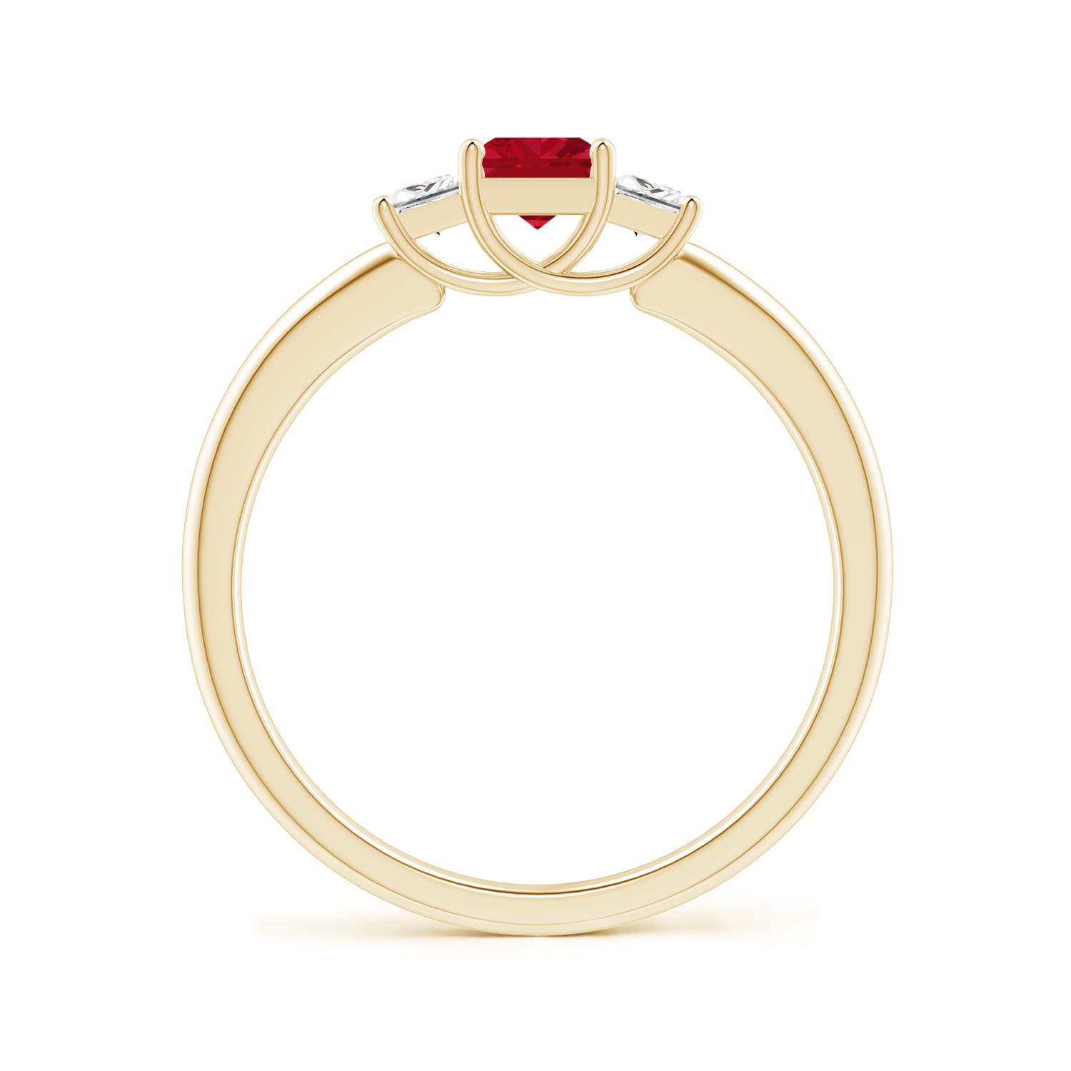 AAA - Ruby / 0.6 CT / 14 KT Yellow Gold