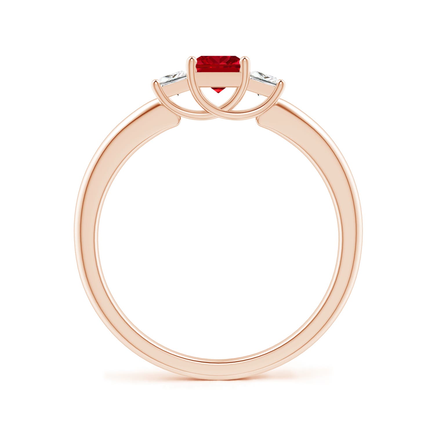 AAAA - Ruby / 0.6 CT / 14 KT Rose Gold