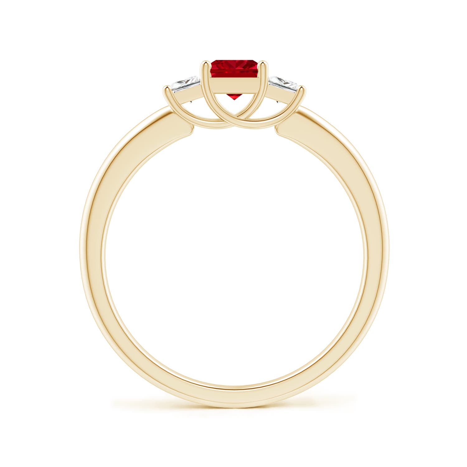 AAAA - Ruby / 0.6 CT / 14 KT Yellow Gold