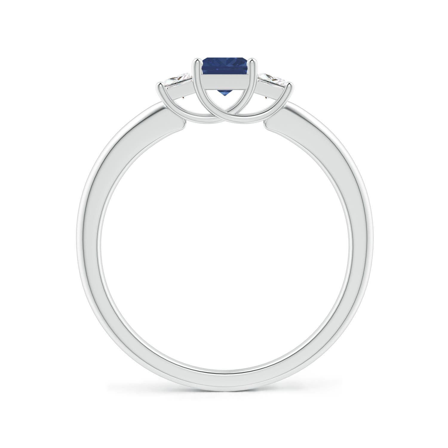 A - Blue Sapphire / 0.6 CT / 14 KT White Gold