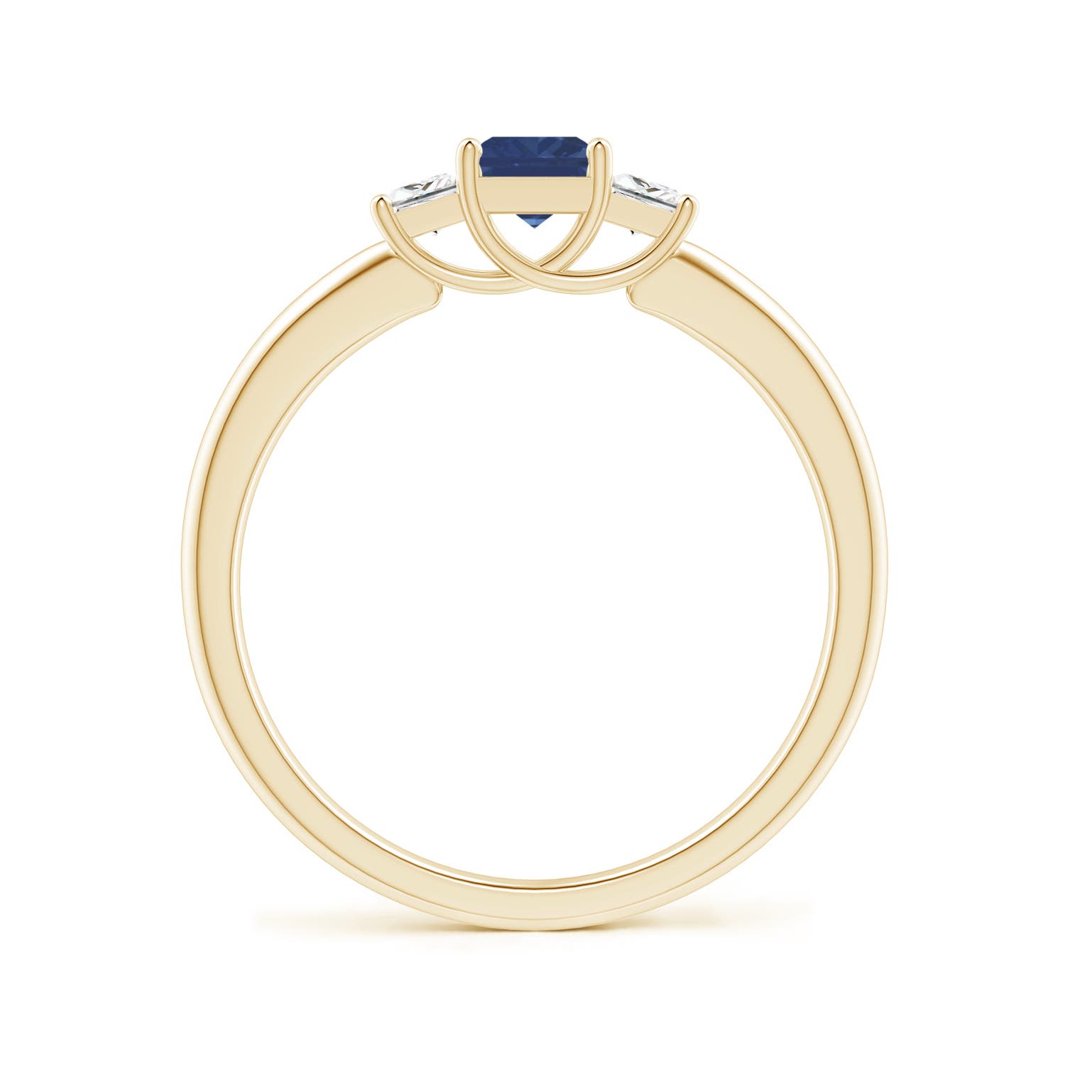 A - Blue Sapphire / 0.6 CT / 14 KT Yellow Gold