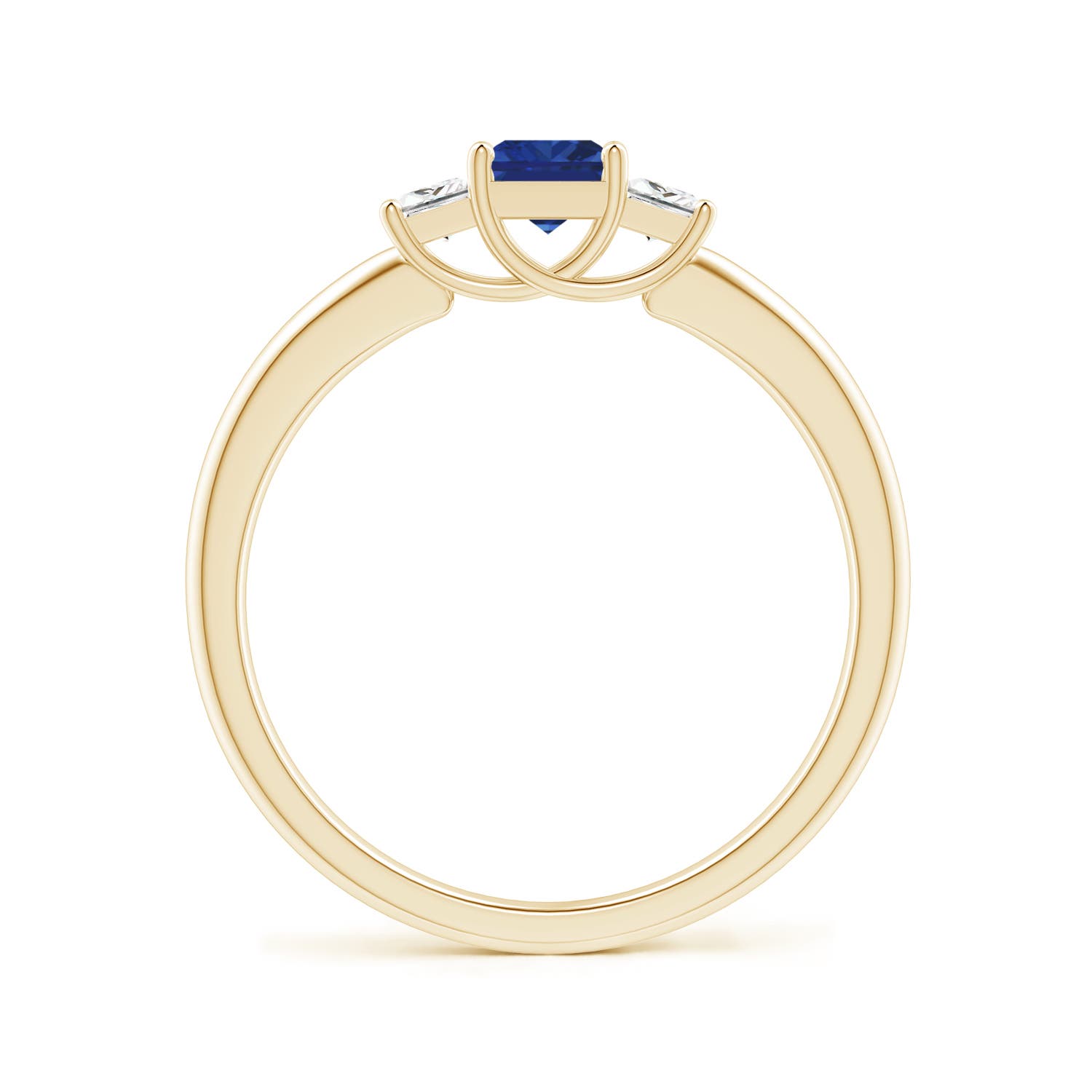 AAA - Blue Sapphire / 0.6 CT / 14 KT Yellow Gold