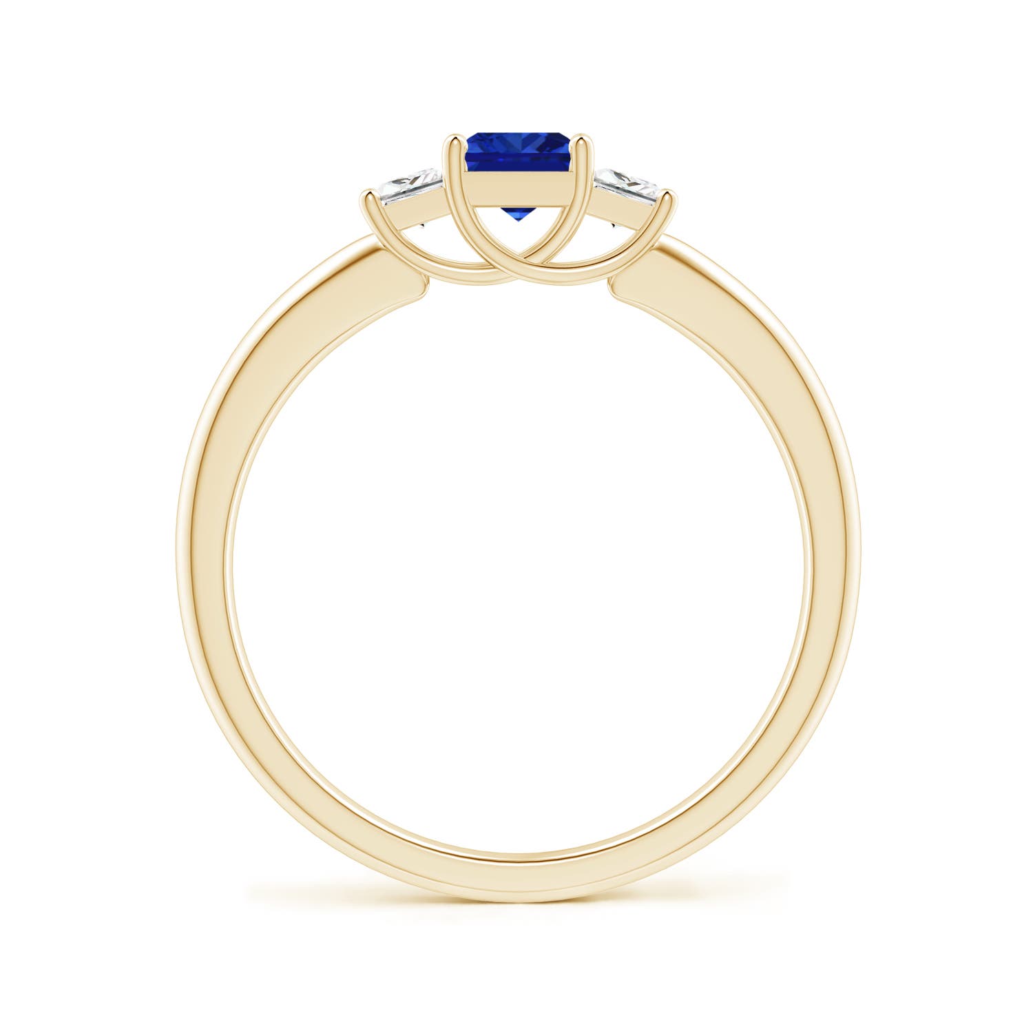 AAAA - Blue Sapphire / 0.6 CT / 14 KT Yellow Gold