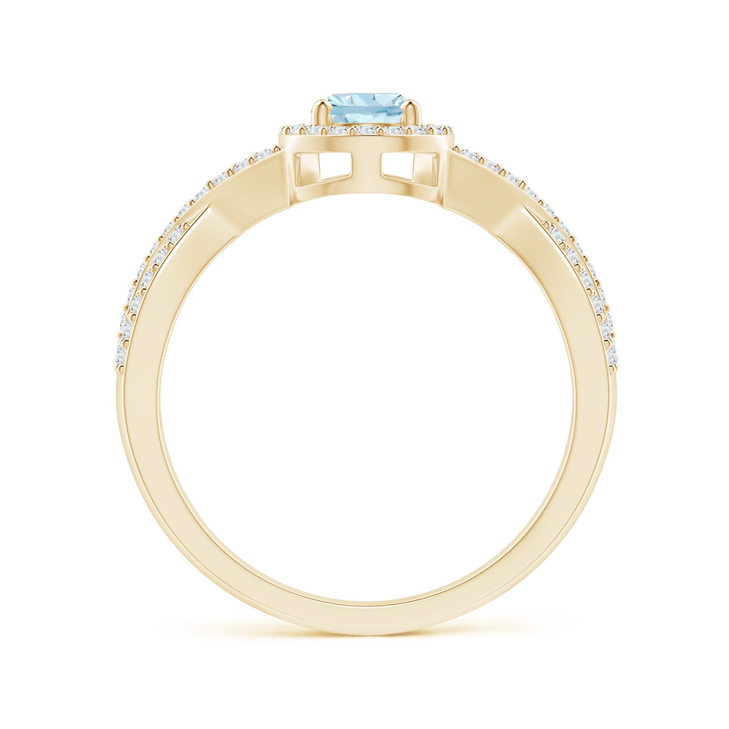 AA - Aquamarine / 0.6 CT / 14 KT Yellow Gold