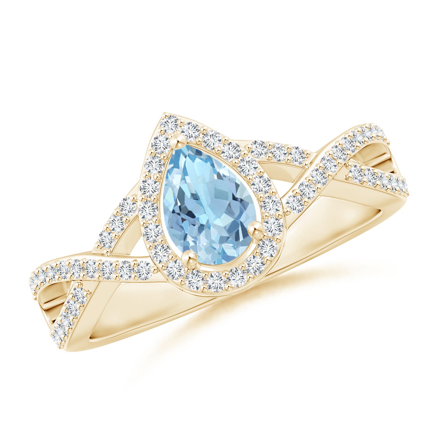 AAA - Aquamarine / 0.6 CT / 14 KT Yellow Gold