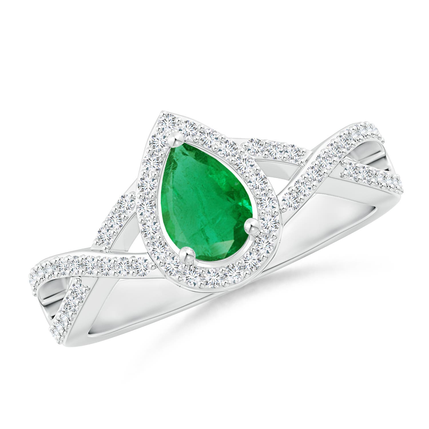 AA - Emerald / 0.65 CT / 14 KT White Gold