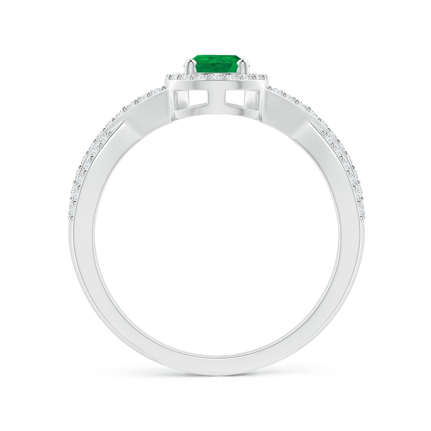 AA - Emerald / 0.65 CT / 14 KT White Gold