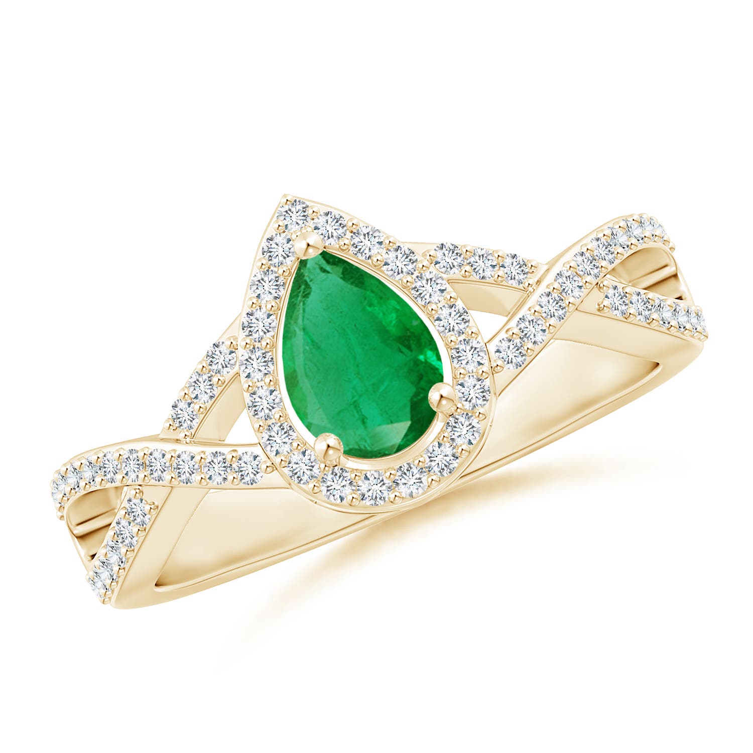 AA - Emerald / 0.65 CT / 14 KT Yellow Gold