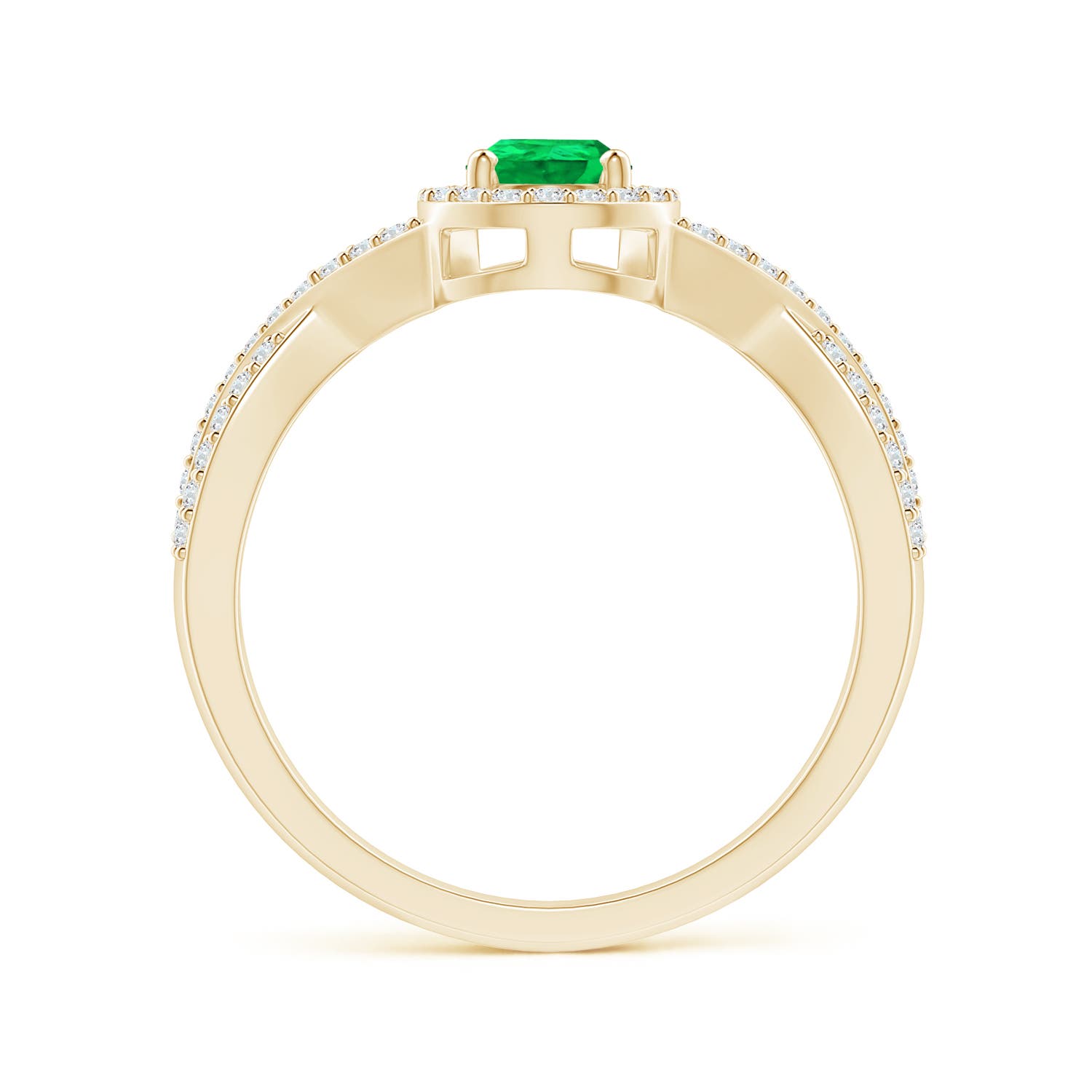 AAA - Emerald / 0.65 CT / 14 KT Yellow Gold