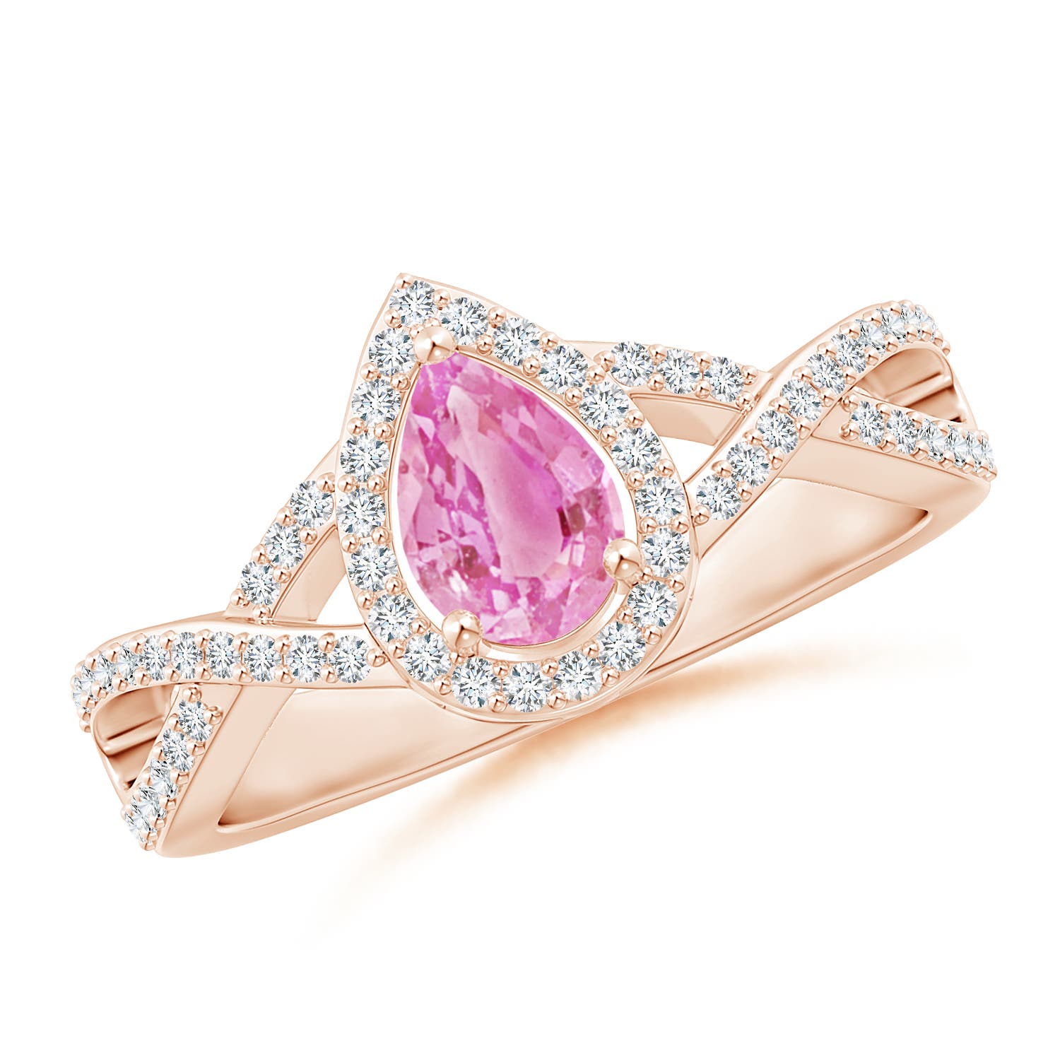 A - Pink Sapphire / 0.75 CT / 14 KT Rose Gold