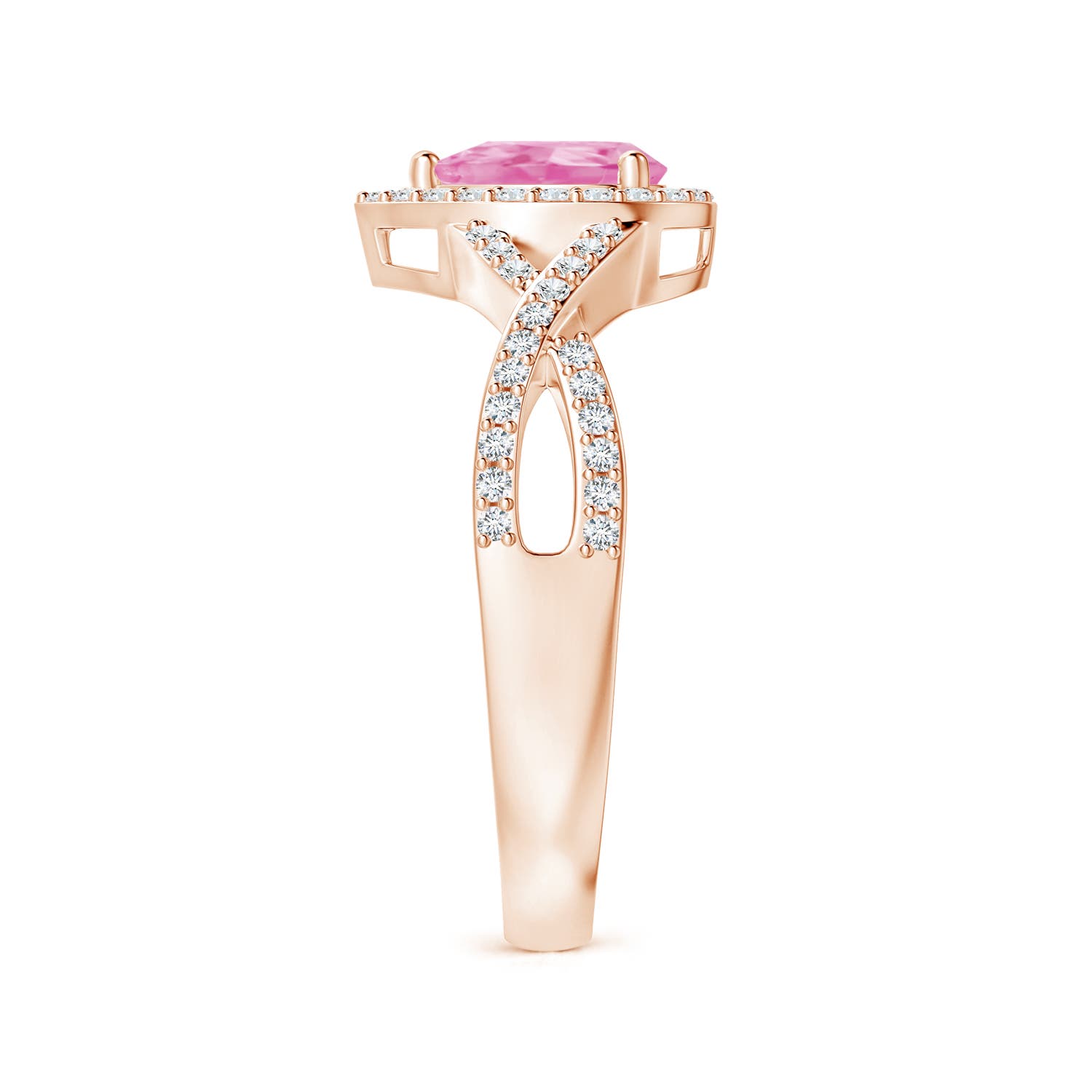 A - Pink Sapphire / 0.75 CT / 14 KT Rose Gold