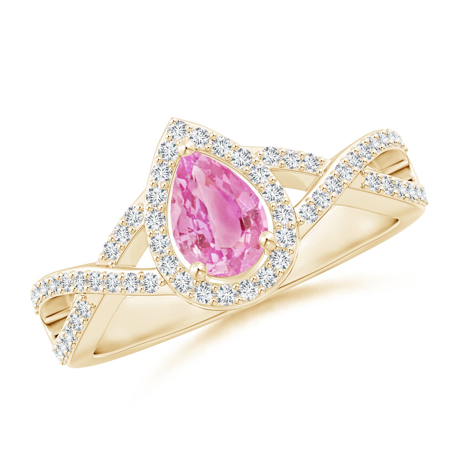 A - Pink Sapphire / 0.75 CT / 14 KT Yellow Gold