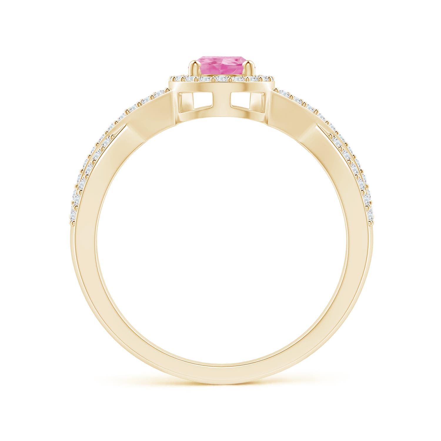 A - Pink Sapphire / 0.75 CT / 14 KT Yellow Gold