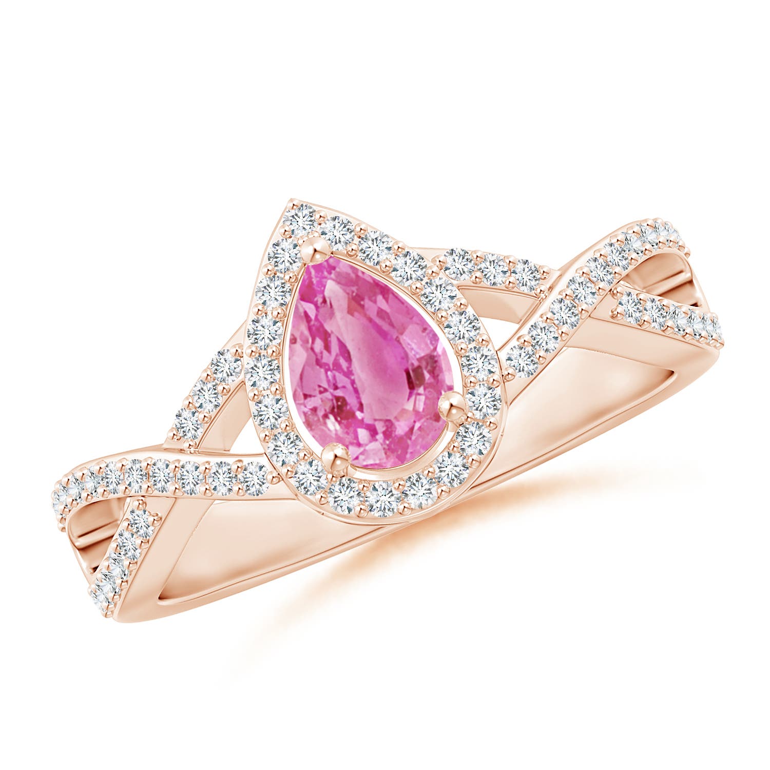 AA - Pink Sapphire / 0.75 CT / 14 KT Rose Gold