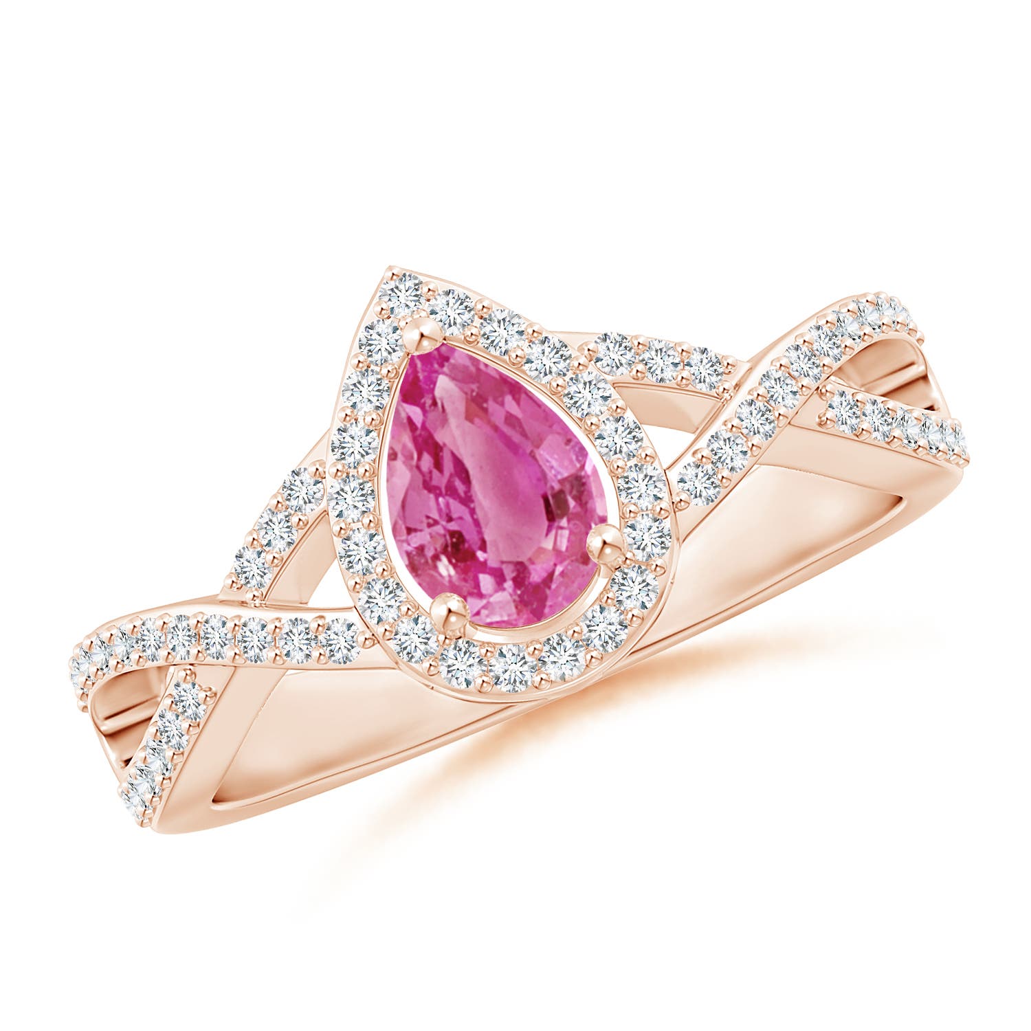 AAA - Pink Sapphire / 0.75 CT / 14 KT Rose Gold