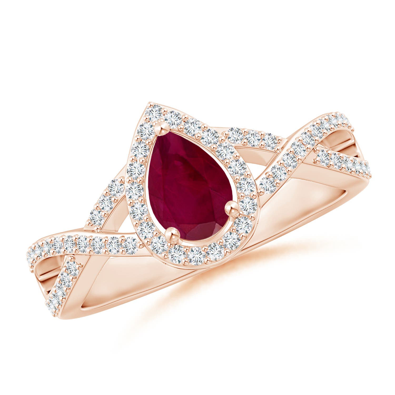 A - Ruby / 0.7 CT / 14 KT Rose Gold