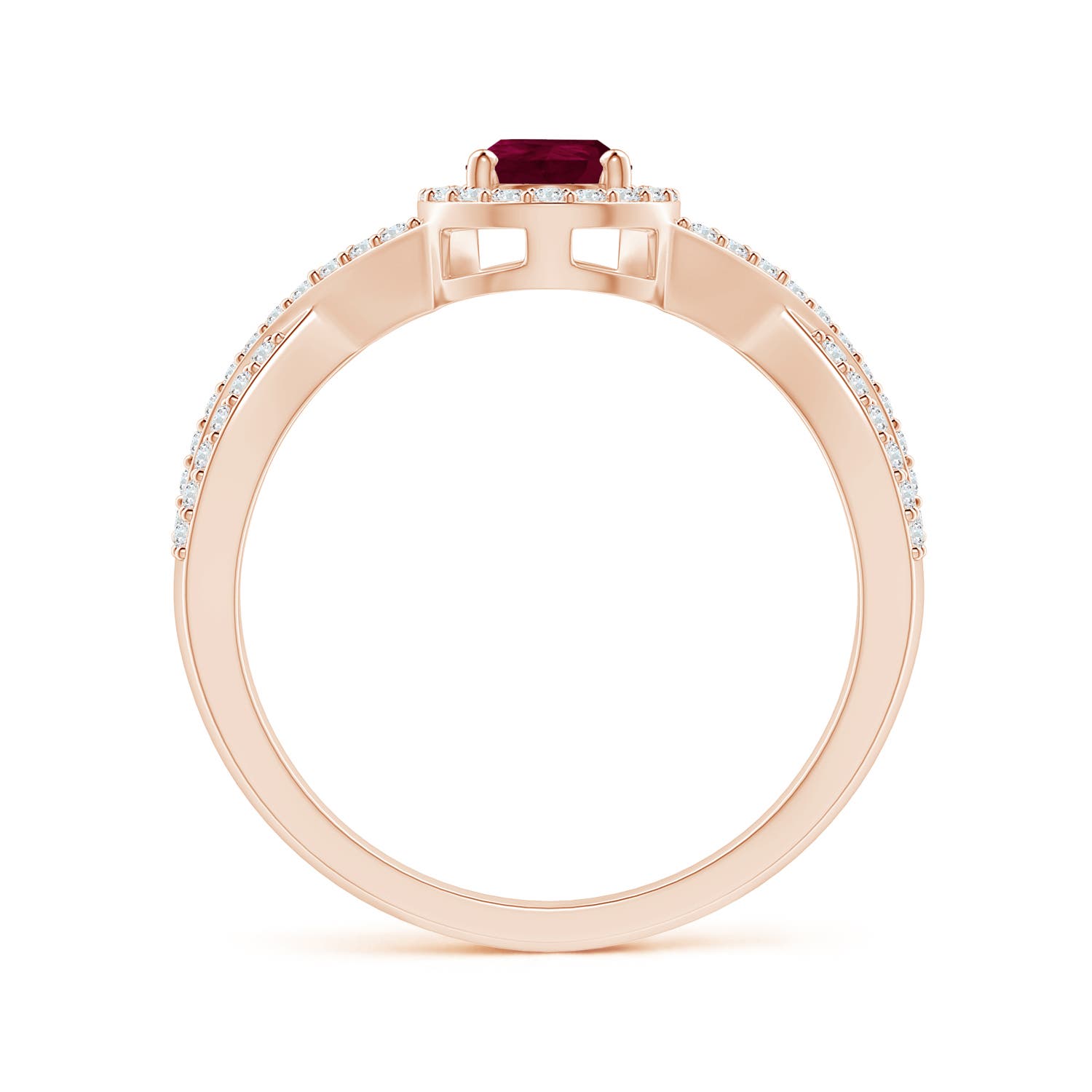 A - Ruby / 0.7 CT / 14 KT Rose Gold