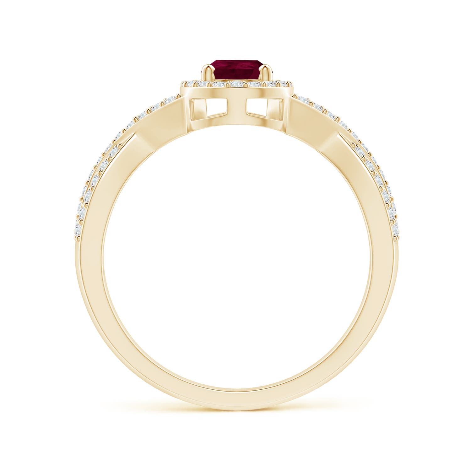 A - Ruby / 0.7 CT / 14 KT Yellow Gold