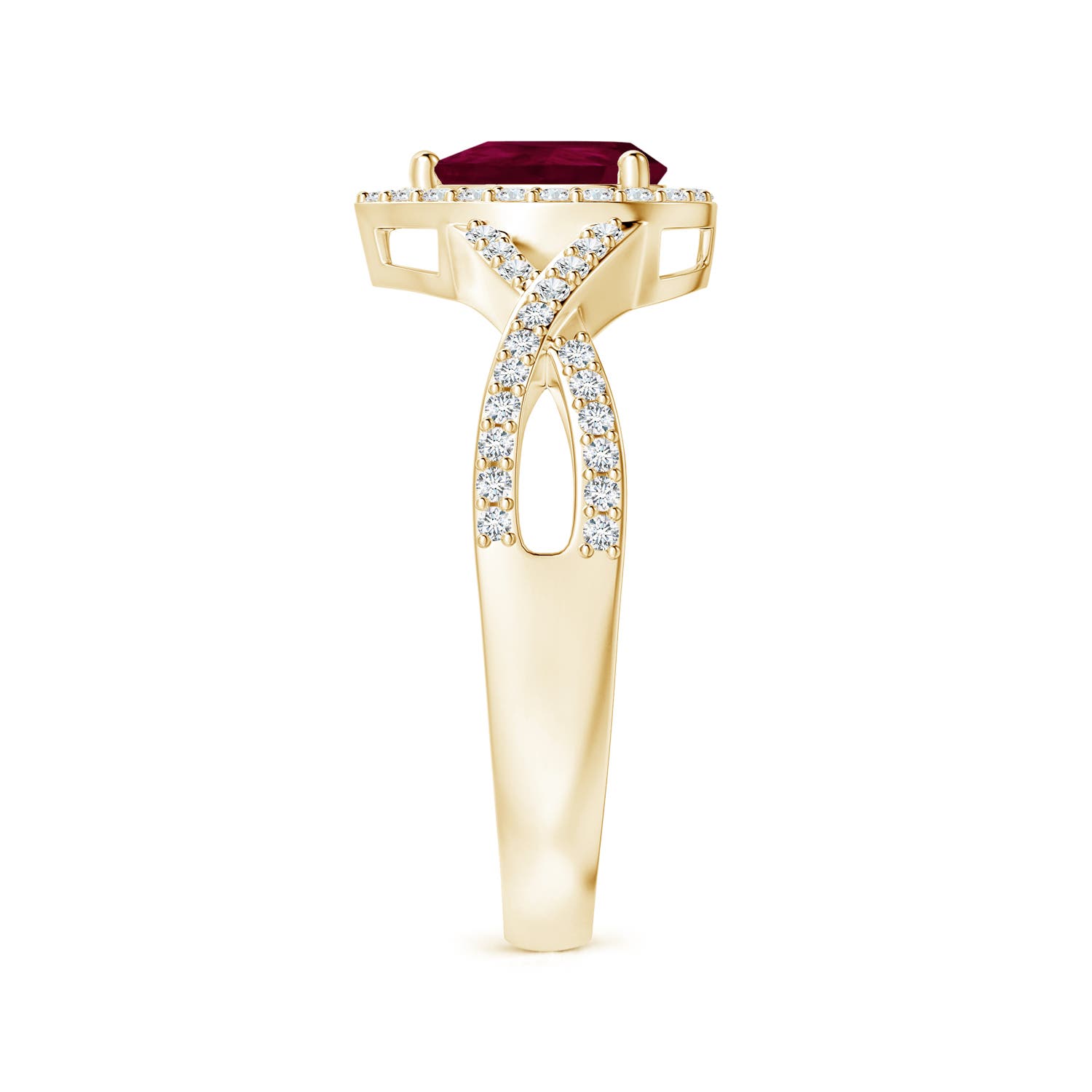 A - Ruby / 0.7 CT / 14 KT Yellow Gold