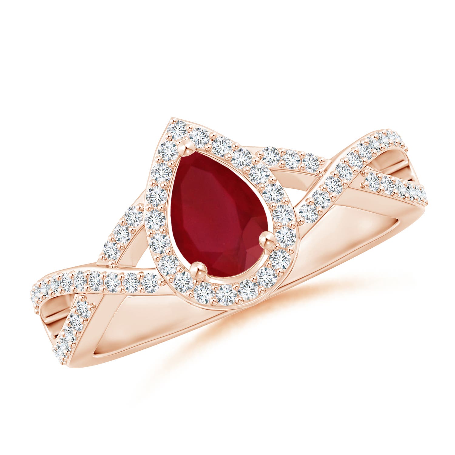 AA - Ruby / 0.7 CT / 14 KT Rose Gold