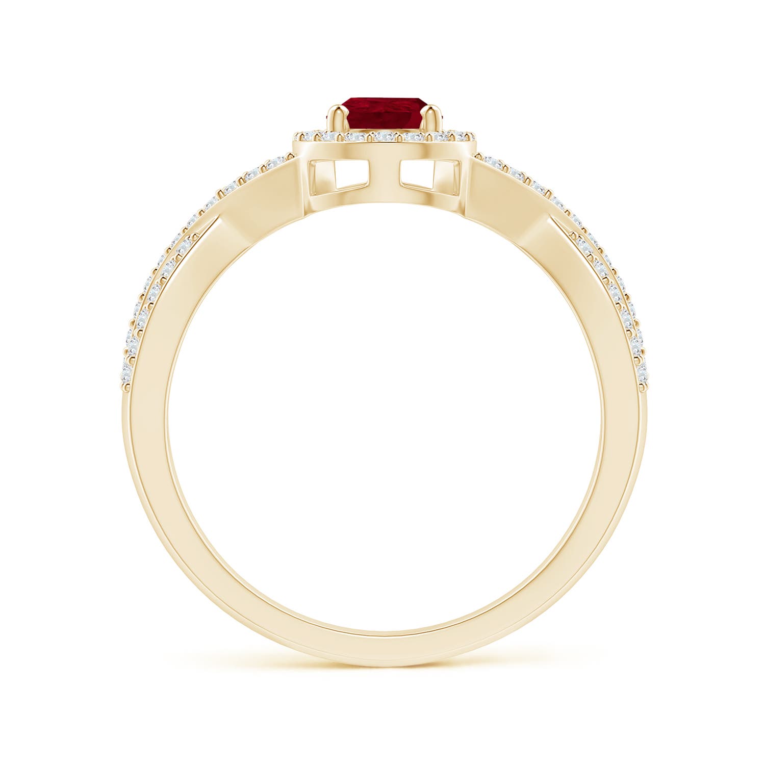 AA - Ruby / 0.7 CT / 14 KT Yellow Gold