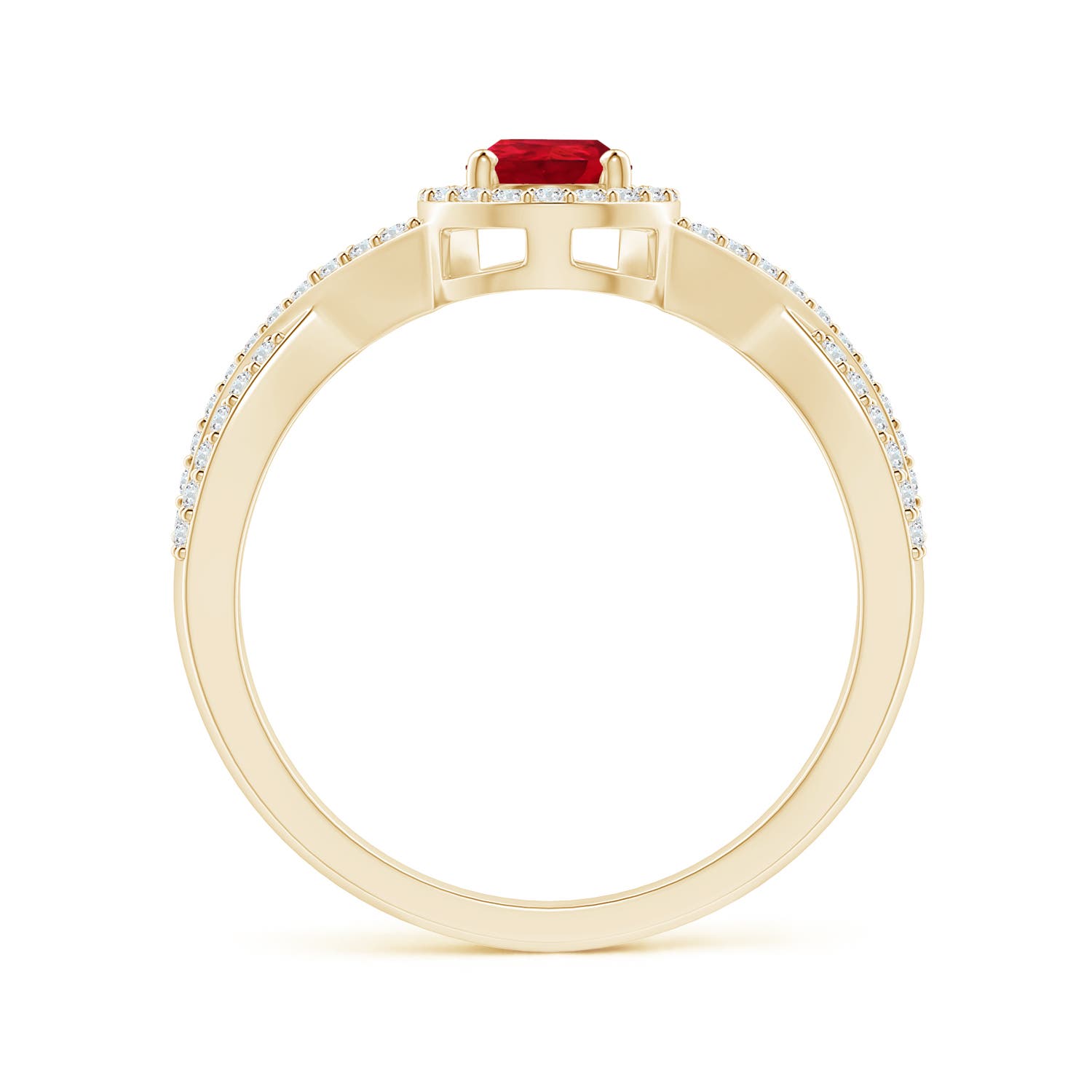 AAA - Ruby / 0.7 CT / 14 KT Yellow Gold