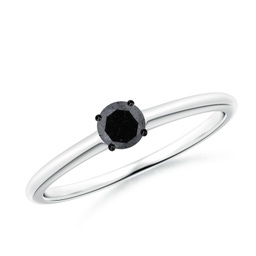 Classic Platinum Enhanced Black Diamond Rings