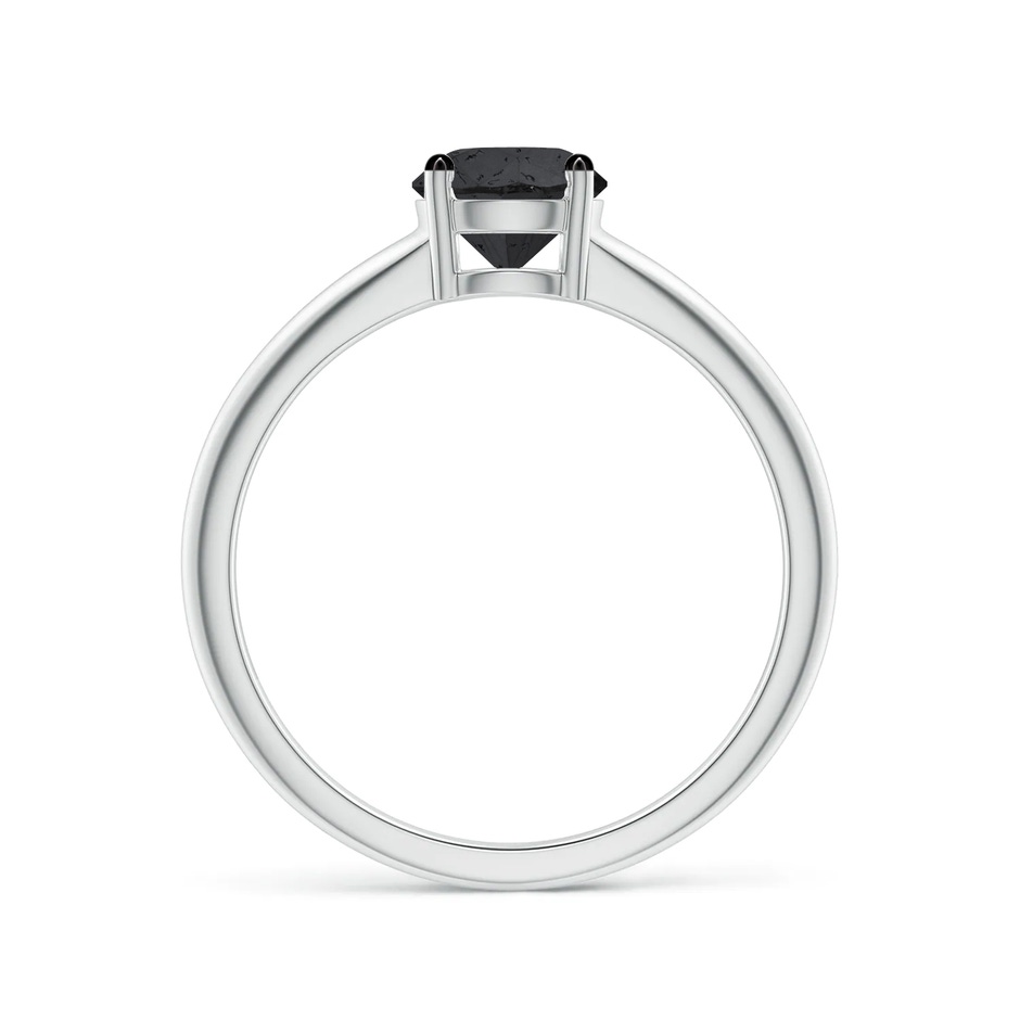 5.8mm A Round Black Diamond Solitaire Engagement Ring in White Gold side 199