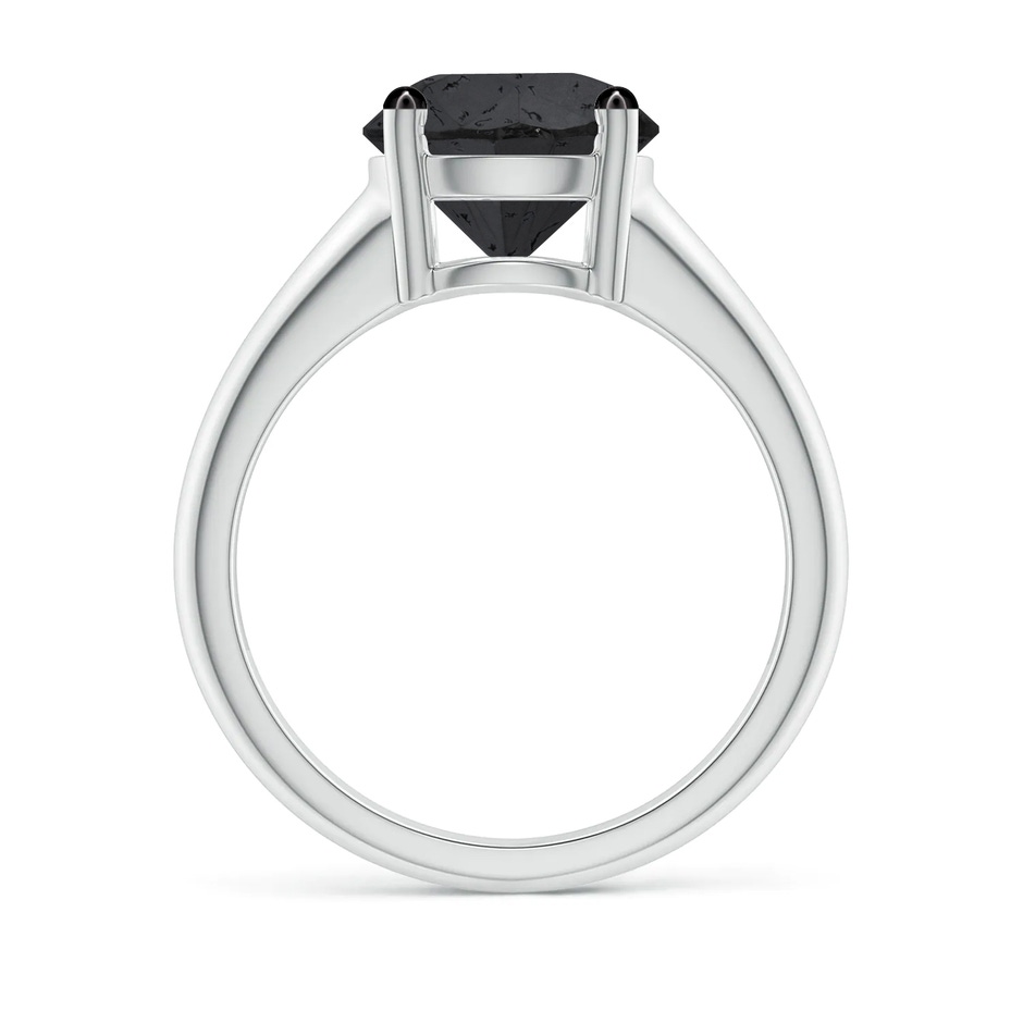 9.2mm A Round Black Diamond Solitaire Engagement Ring in White Gold side 199