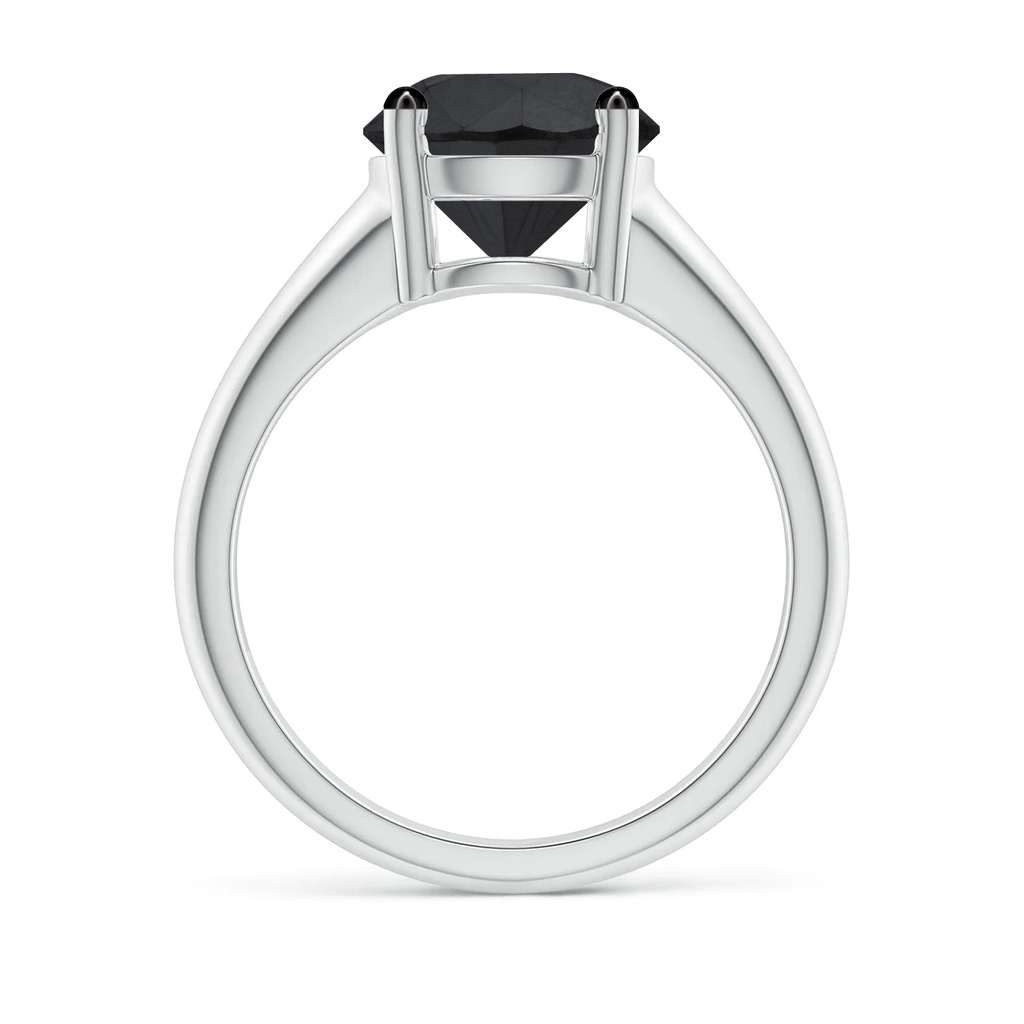 9.2mm AA Round Black Diamond Solitaire Engagement Ring in P950 Platinum - side 199